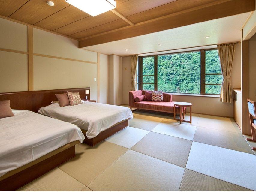 Semi Room, Japanese, 2 Semi Double Beds, River View