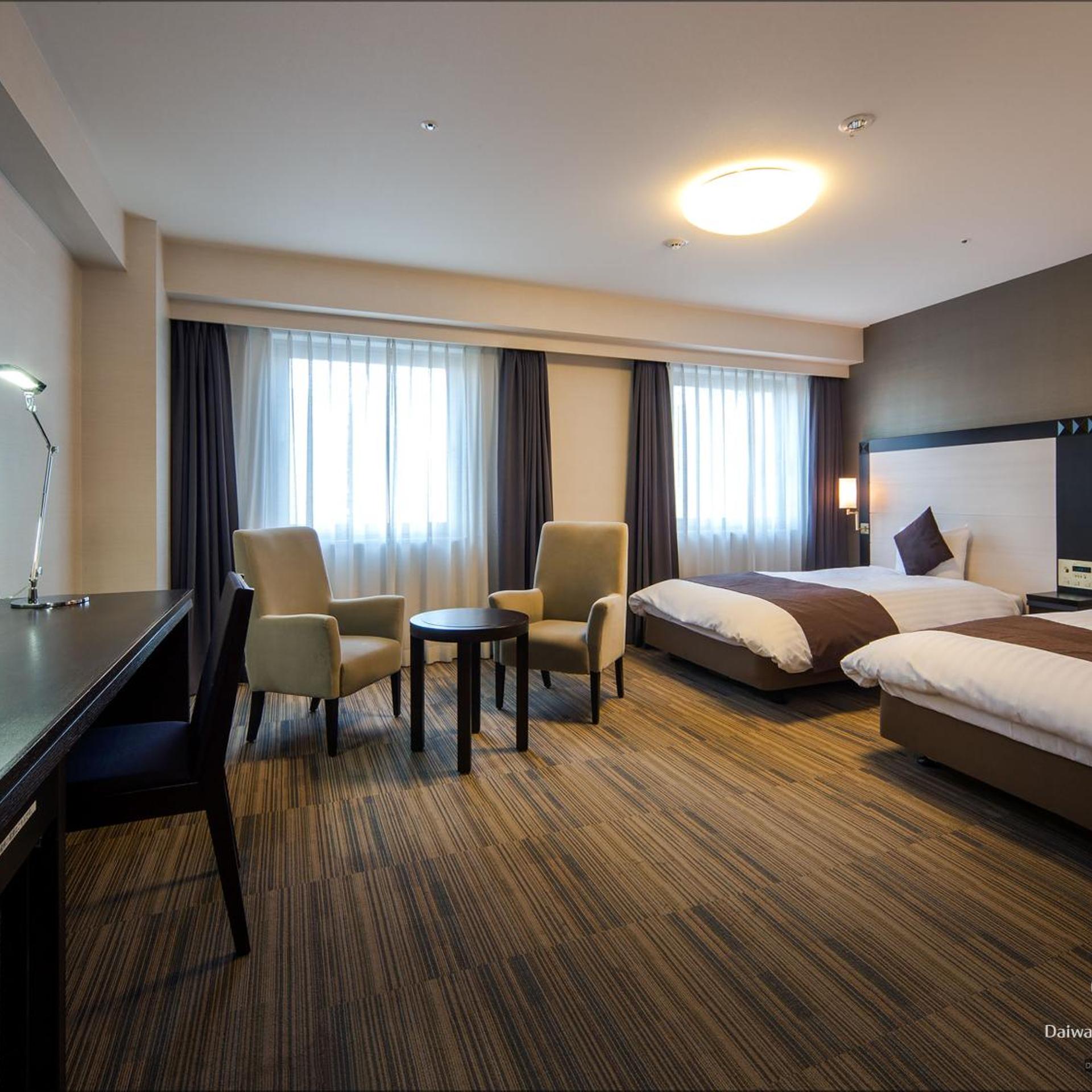 غرفة قياسية مفردة بسريرين منفصلين للمدخنين، Daiwa Roynet Hotel 3/5