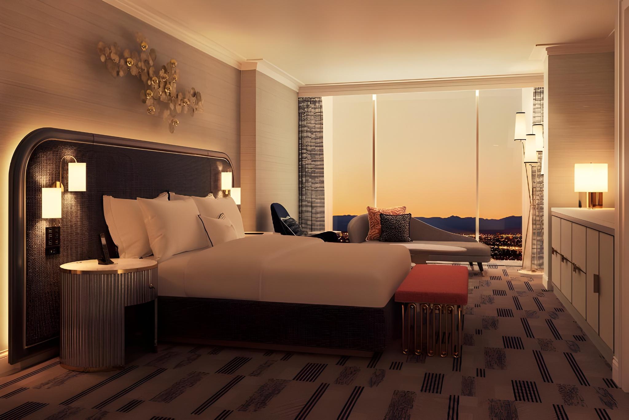 Gold, King Bed, with View