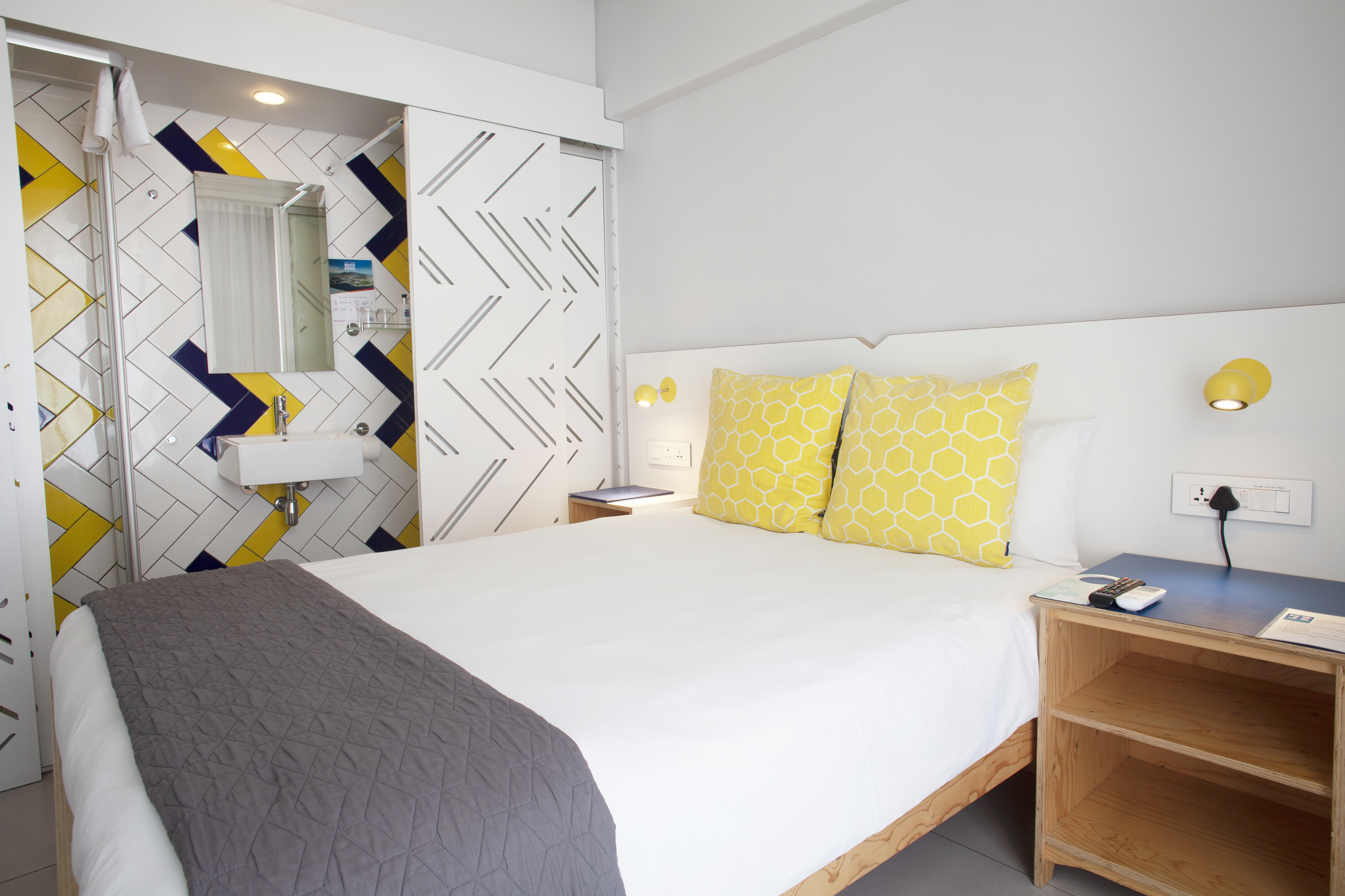 Interior, Twin Beds, No Window