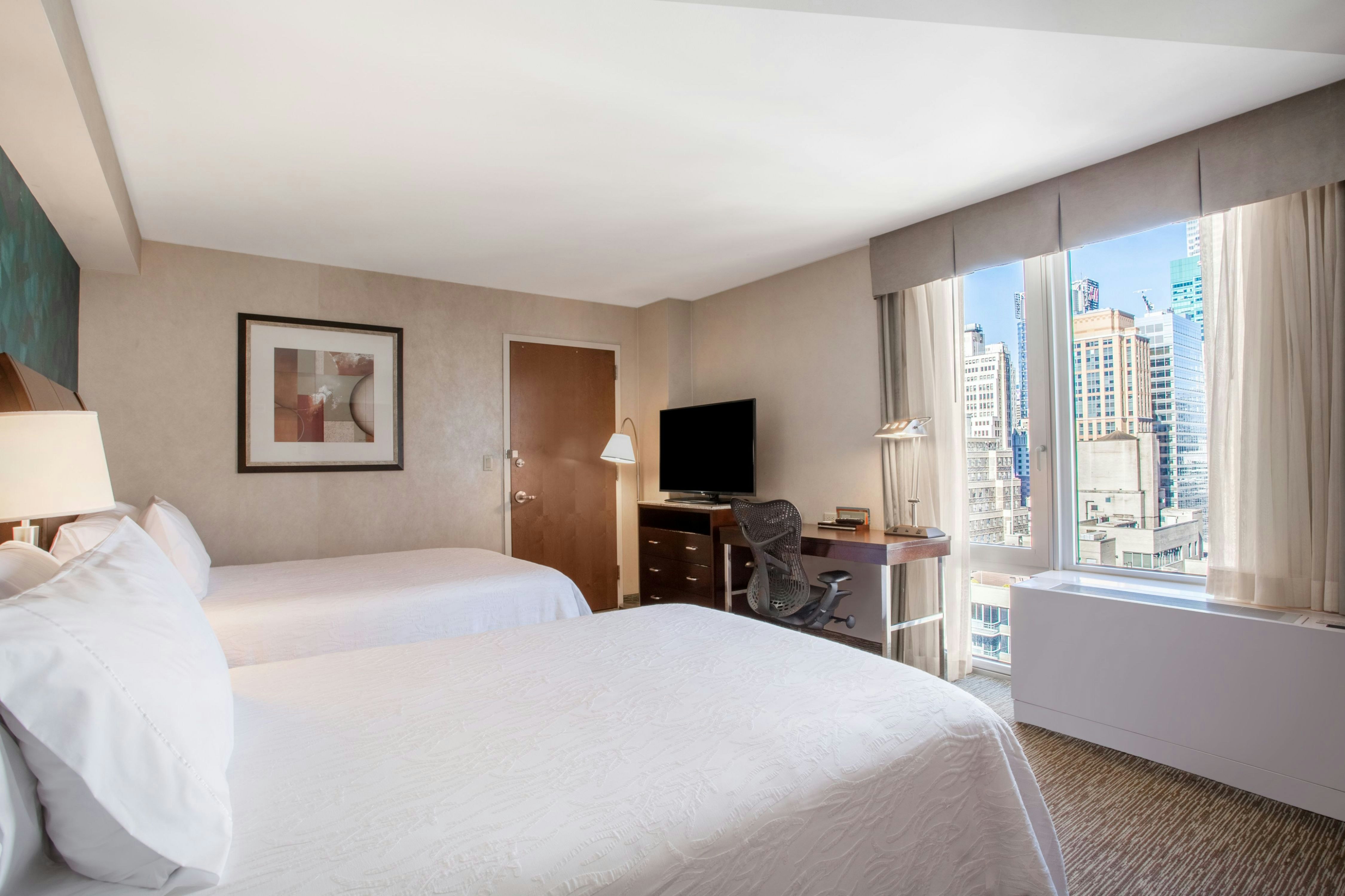 ROOM, 2 DOUBLE BEDS, CITY VIEW