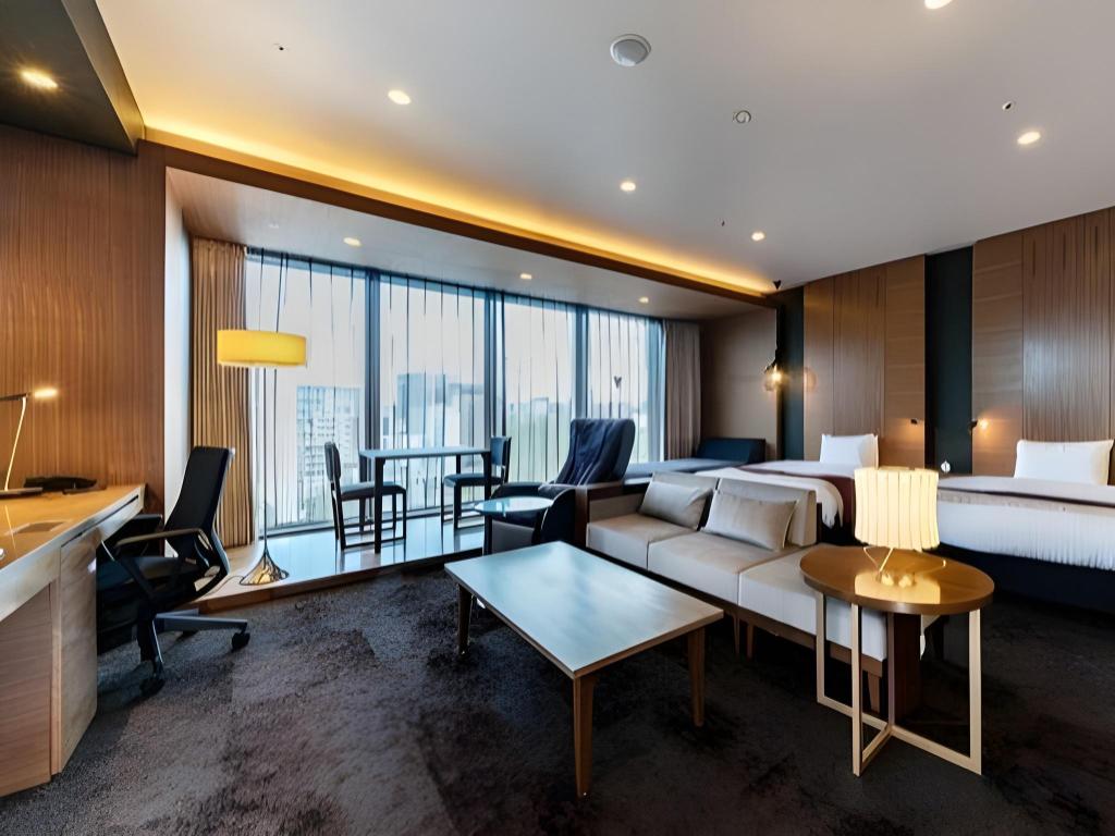 غرفة بسريرين مزدوجين للمدخنين، Daiwa Roynet Hotel Hakata Reisen Premier 4/6