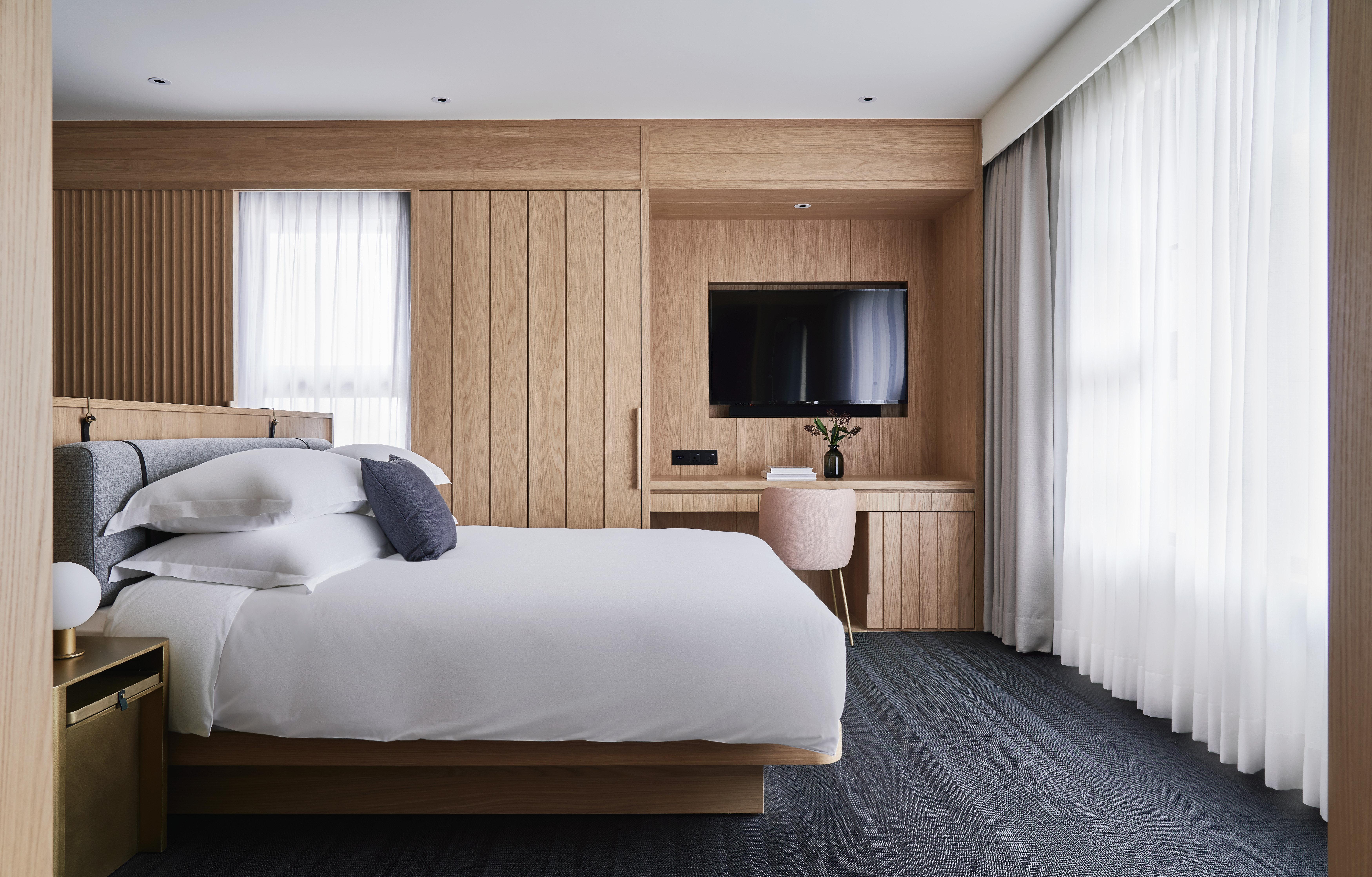جناح بسرير كينج بإطلالة على المدينة بمنطقة جلوس