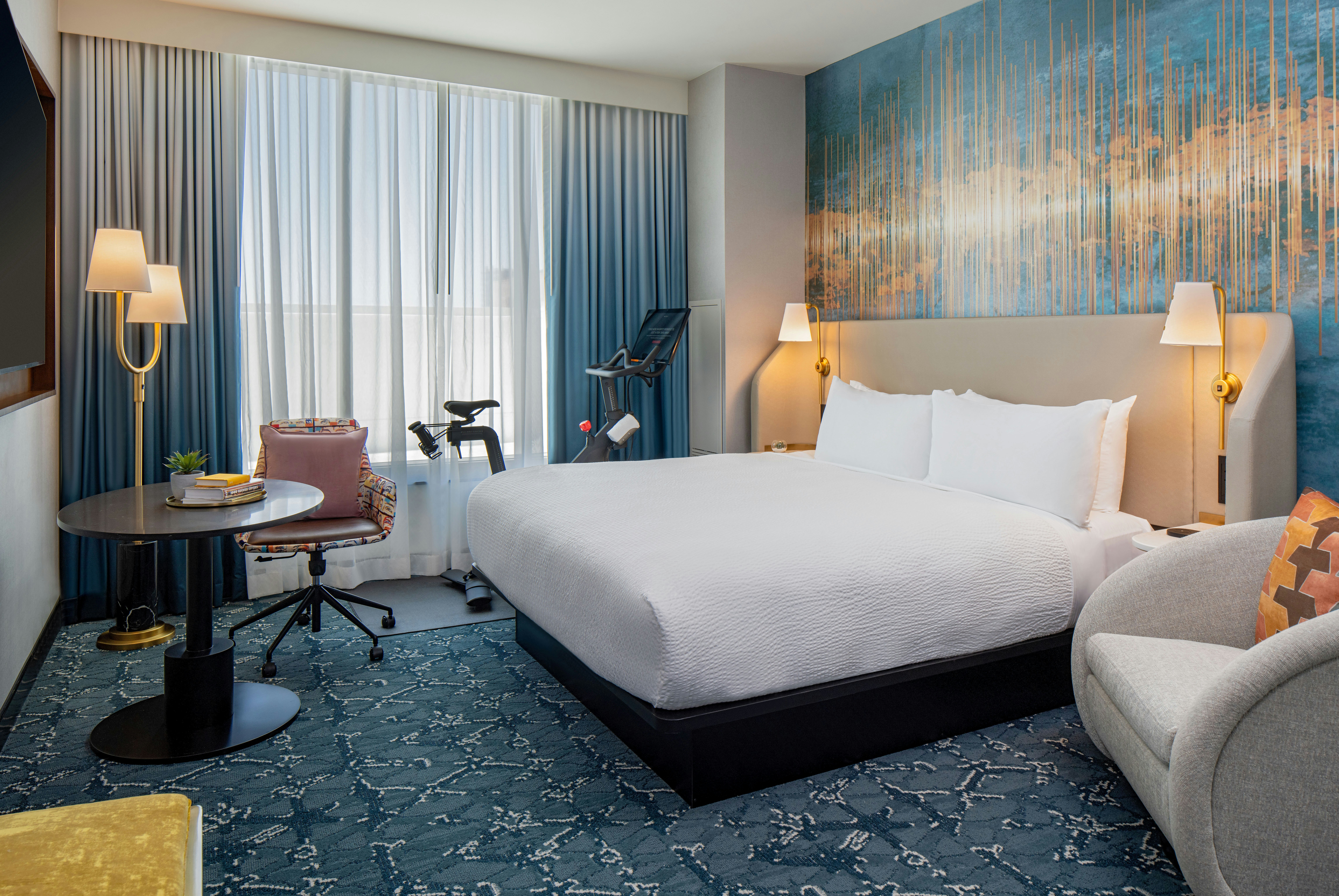 Room, King Bed, Peloton
