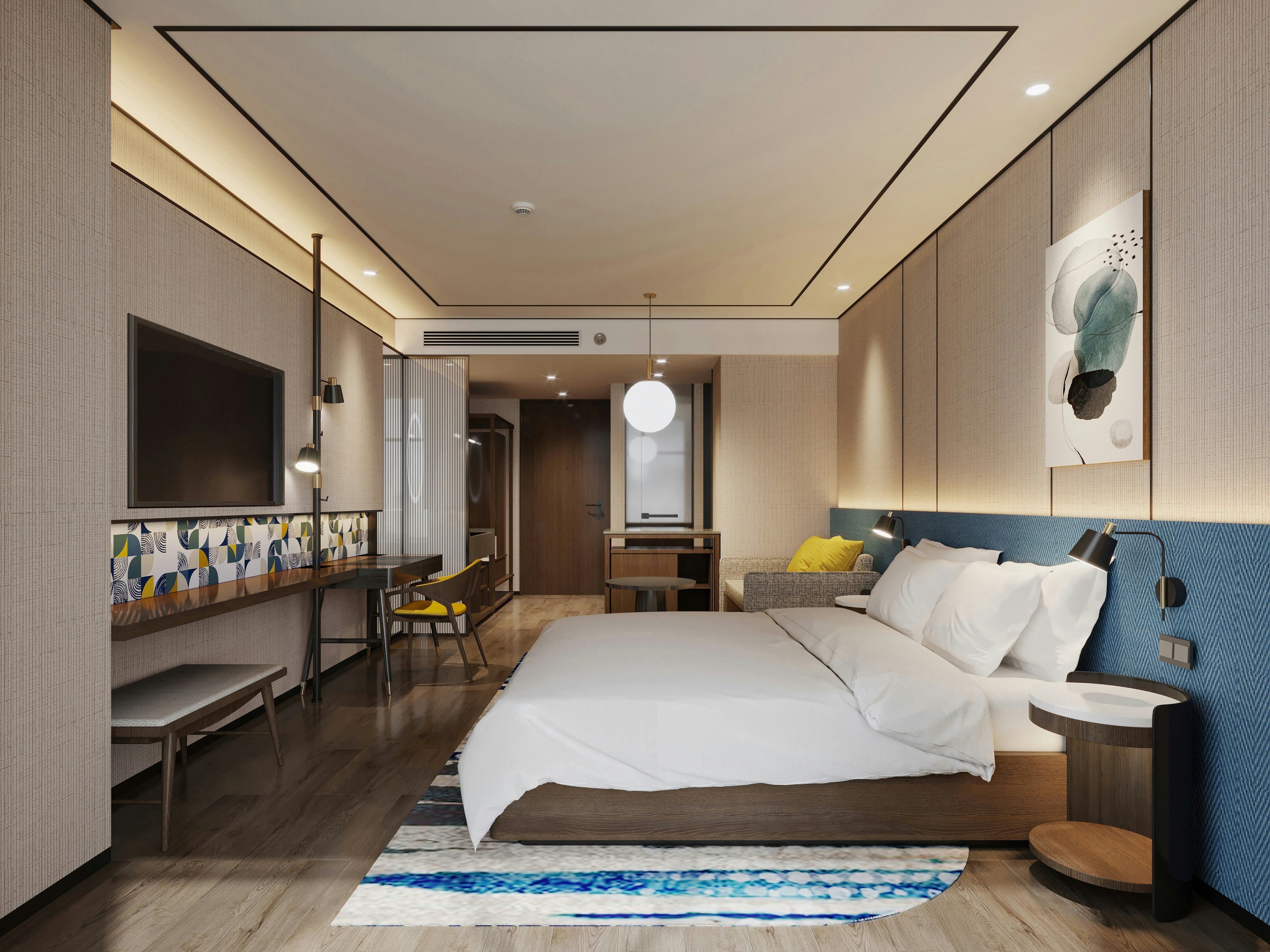 GUEST ROOM, KING BED, HIGH FLOOR