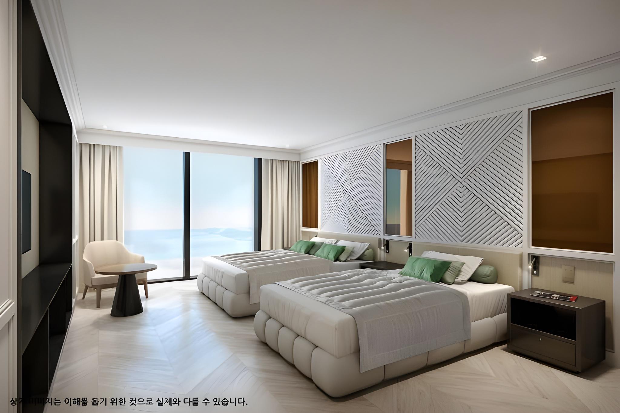 Ocean, Deluxe, Twin Beds