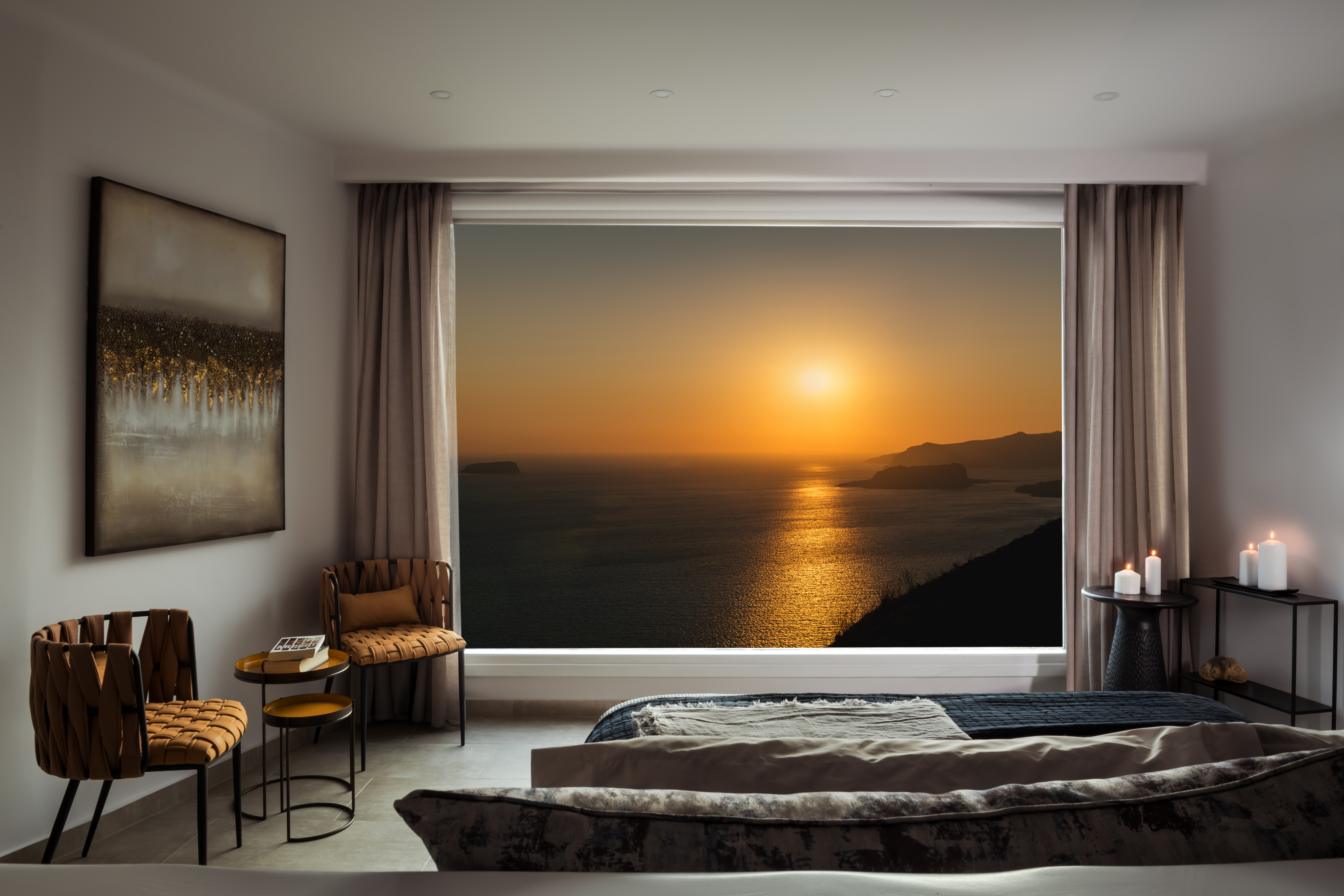 Interior, Cave, Villa, Sunset View, Pool View