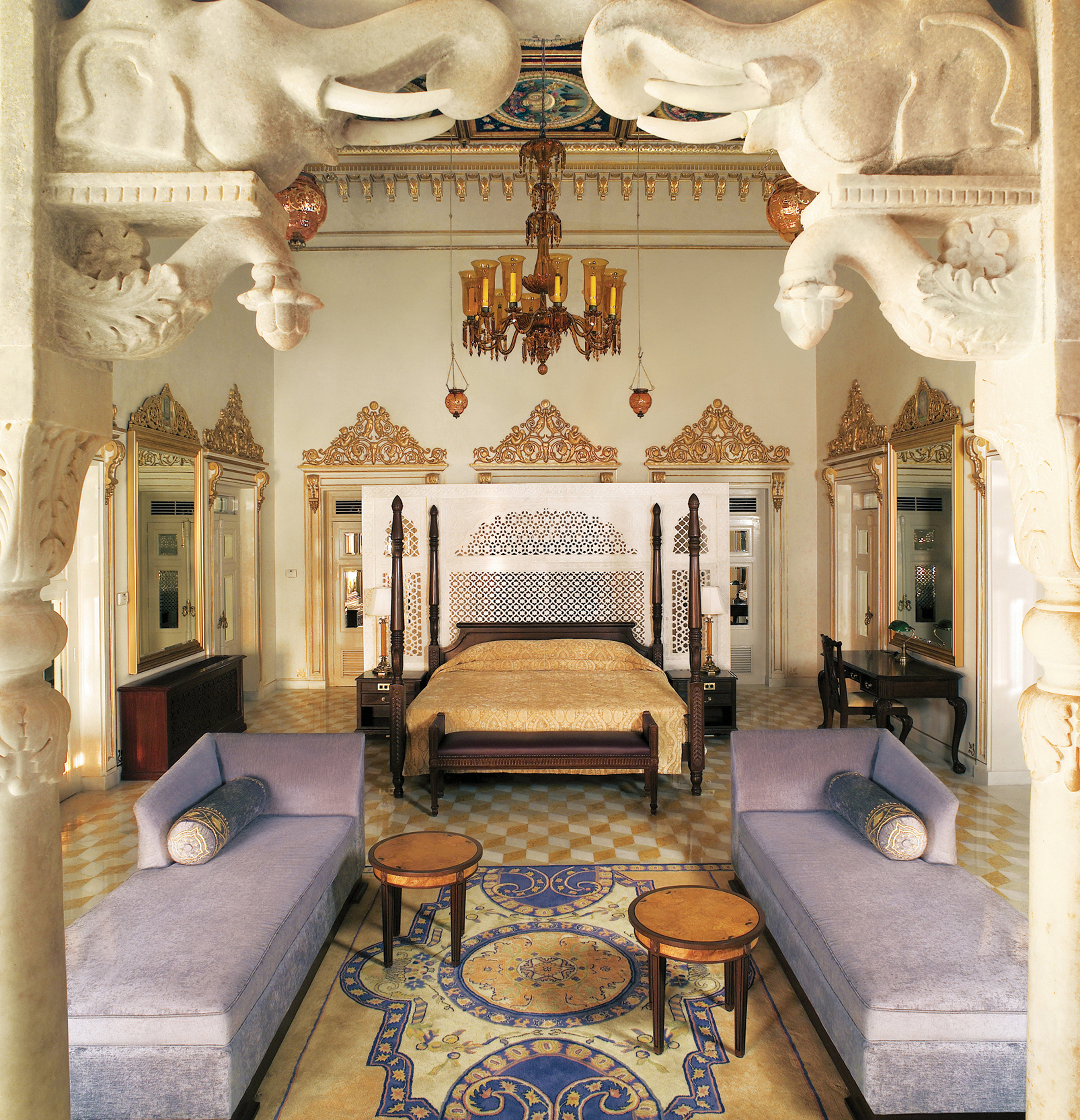 Lobby at Taj Lake Palace, UDAIPUR