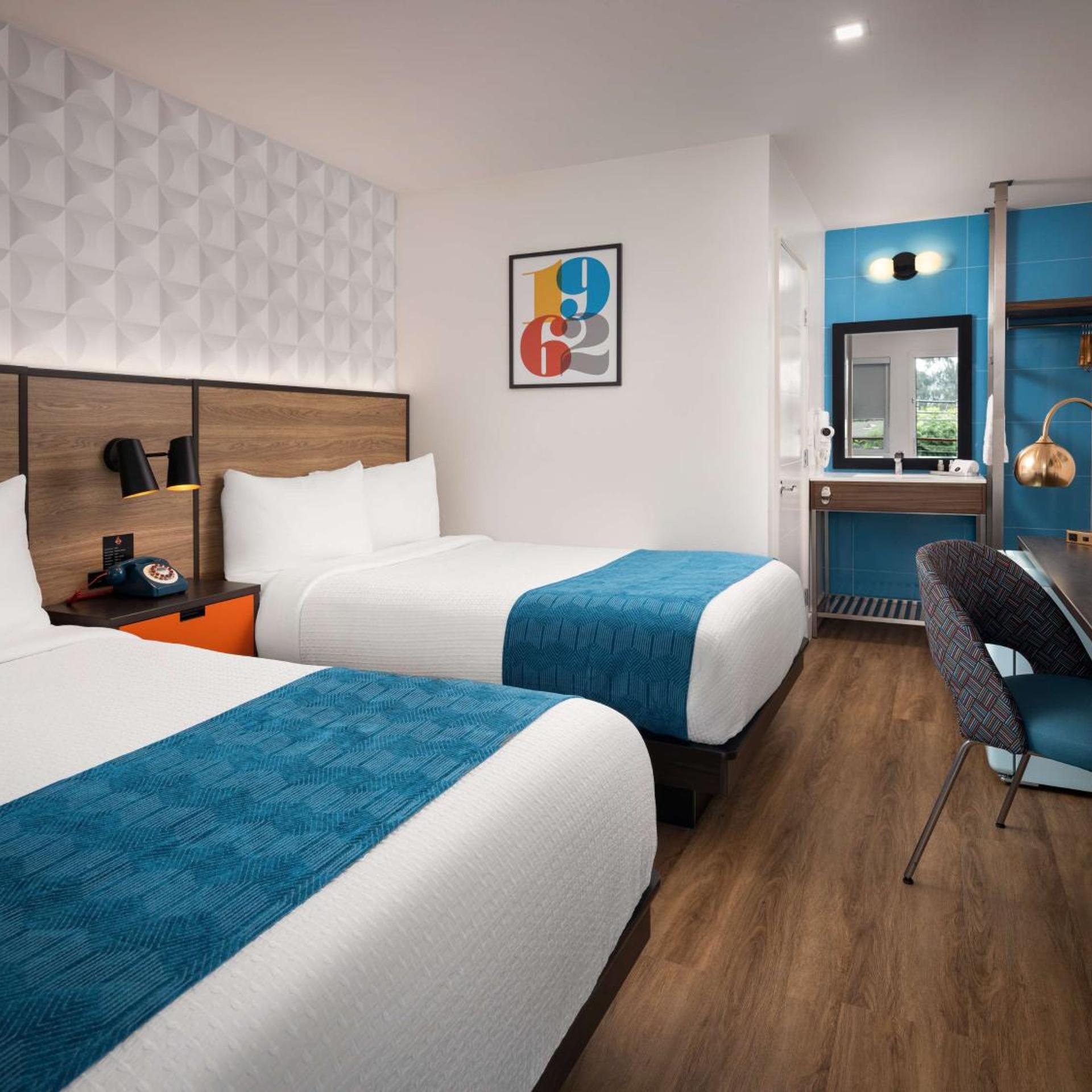 Retro, Style, 2 Double Beds, Outdoor Pool