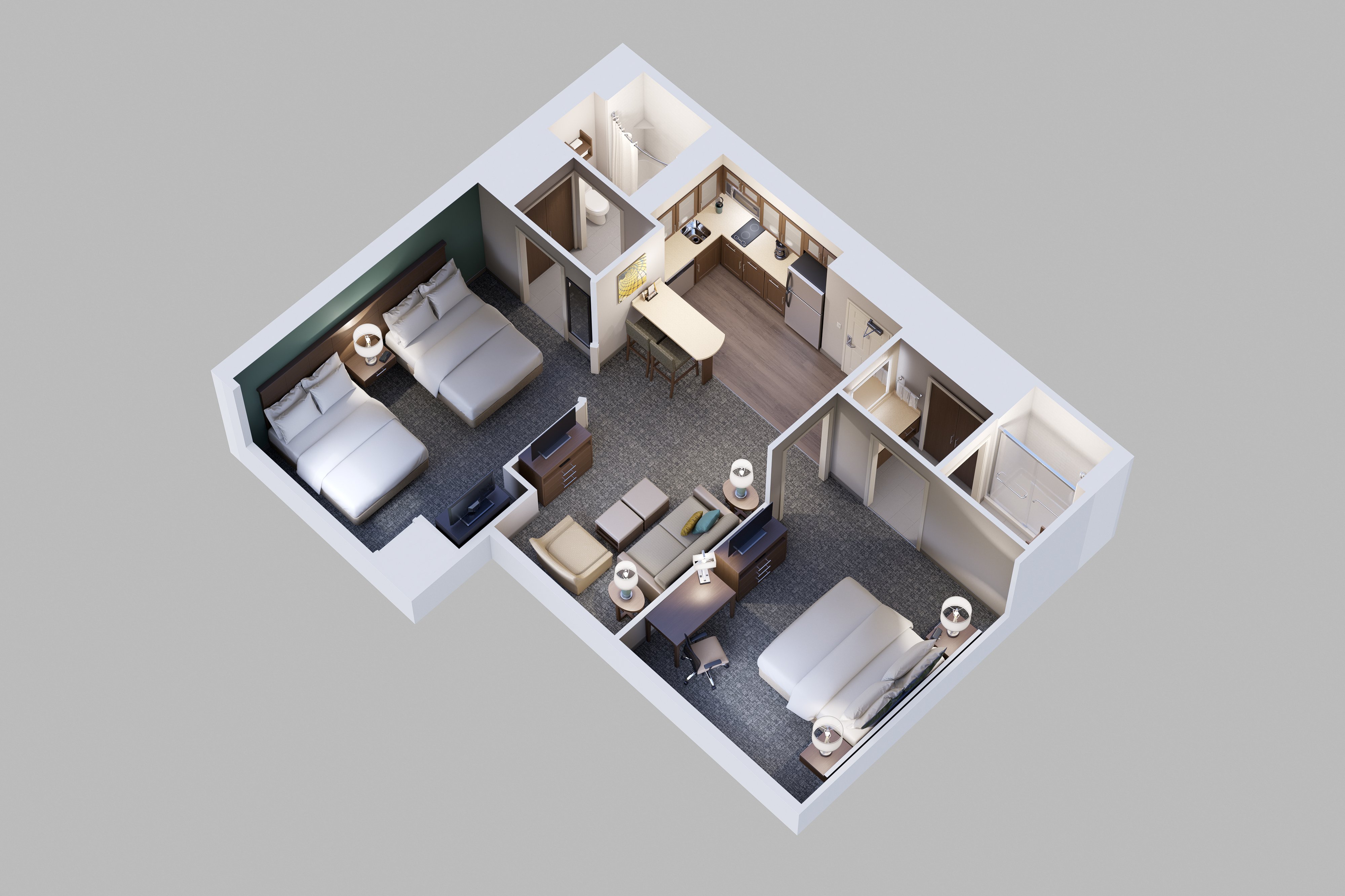2 Bedrooms, 2 Bathrooms, Sofa, Accessible