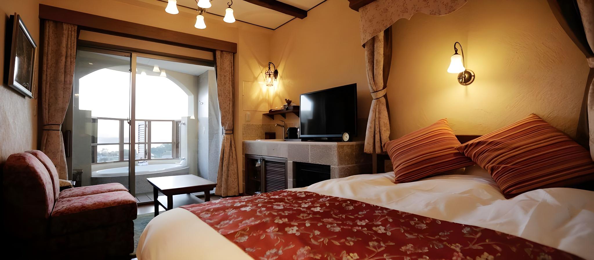 Rose, Double Bed, Mountain View, Outdoor Bath