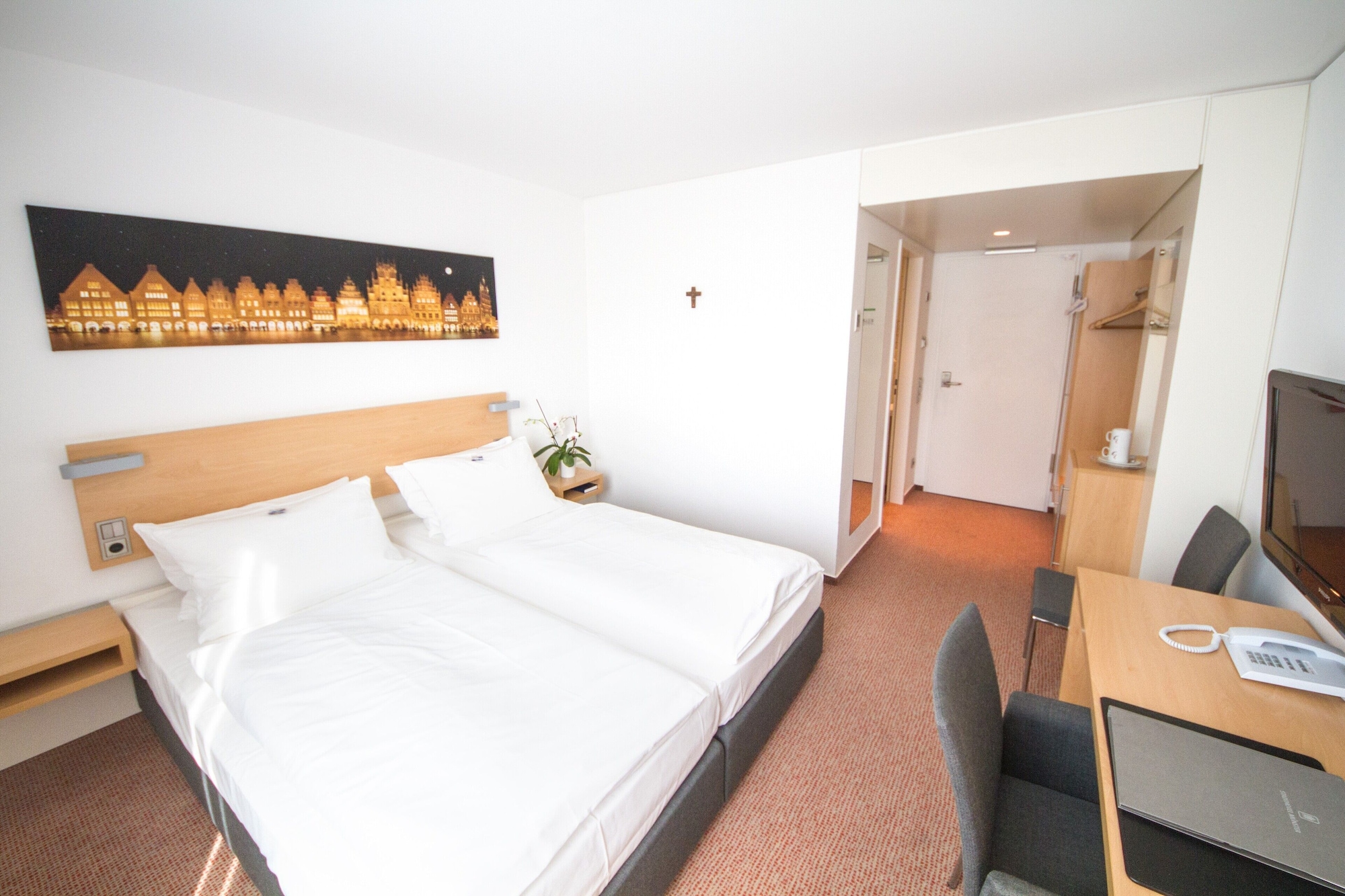 غرفة كومفورت بسرير مزدوج، TOP KHR Stadthotel Munster 3/8