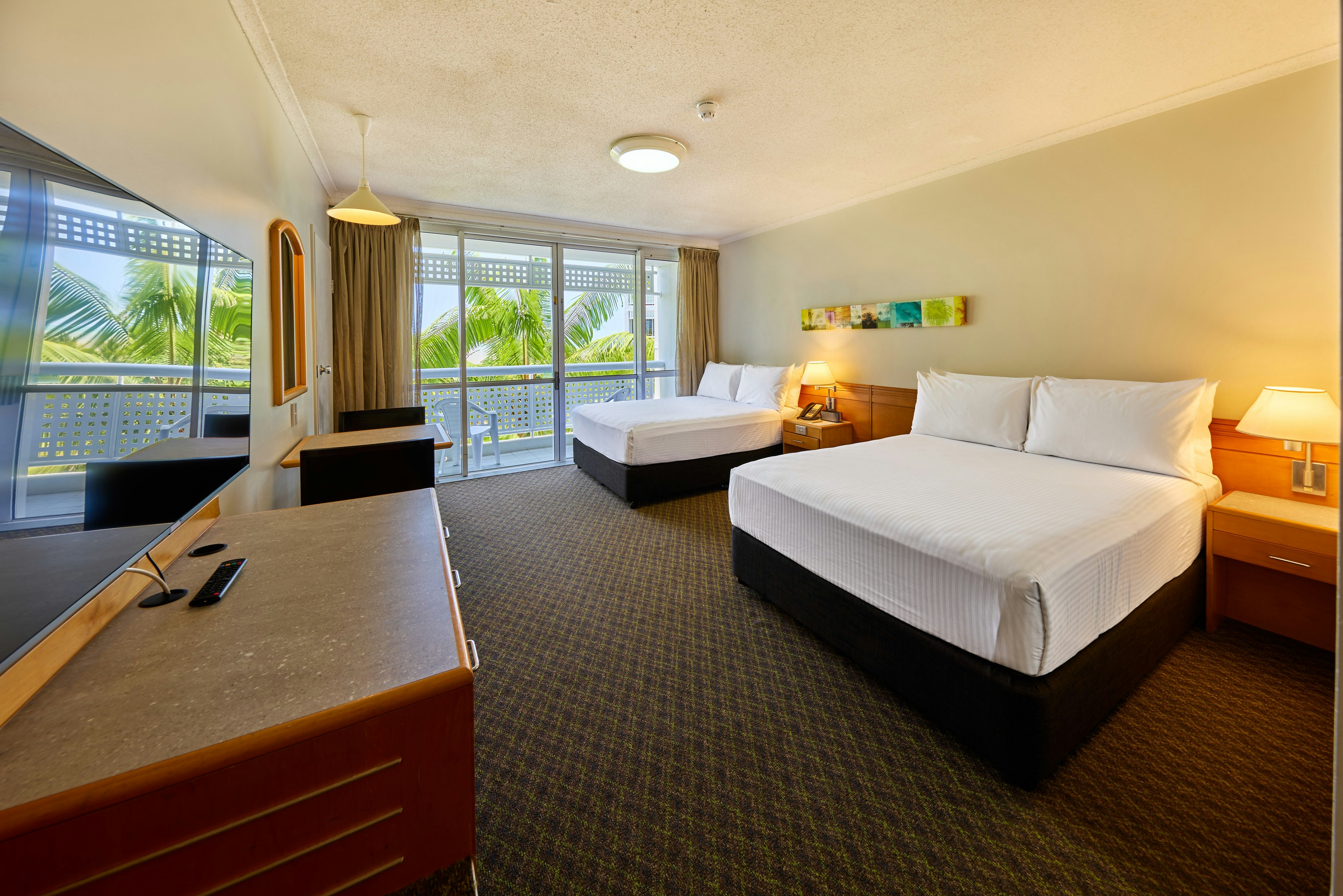 Standard, 2 Double Beds, Sea View
