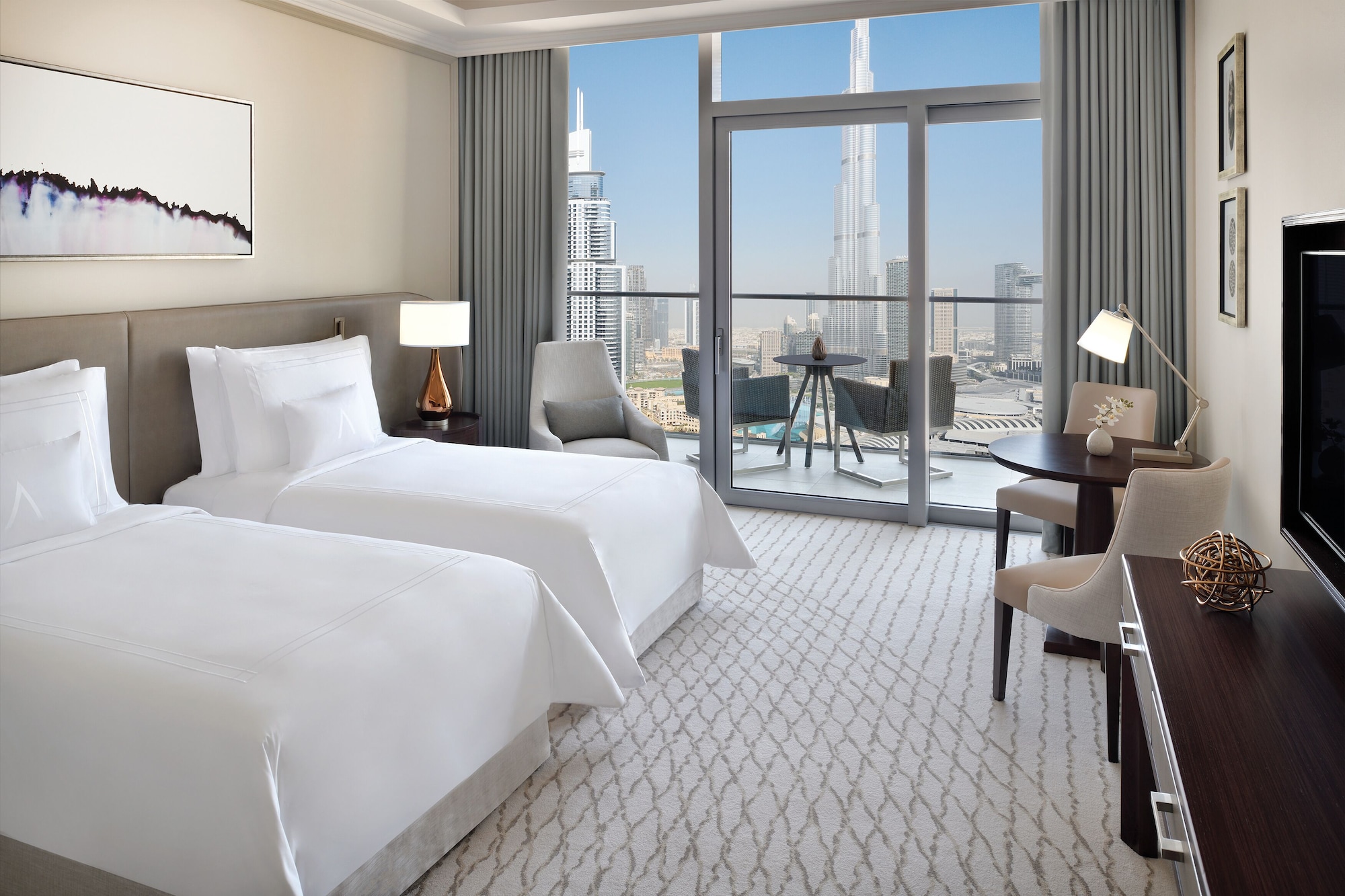Deluxe, King Bed, Burj Khalifa and Fountain View