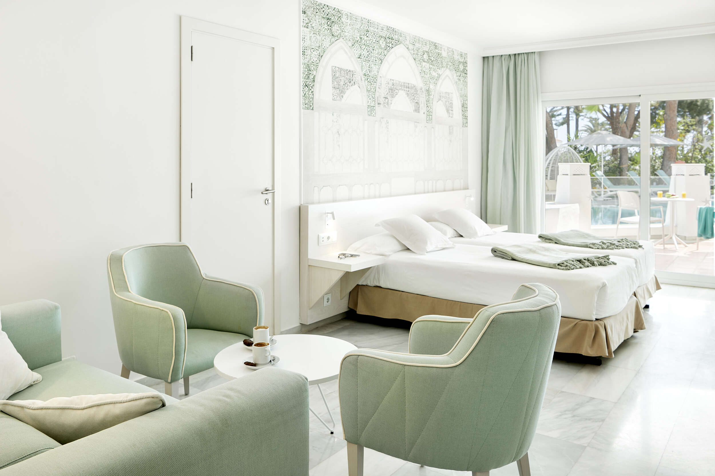 Room, Single, Double Bed, Shared Pool