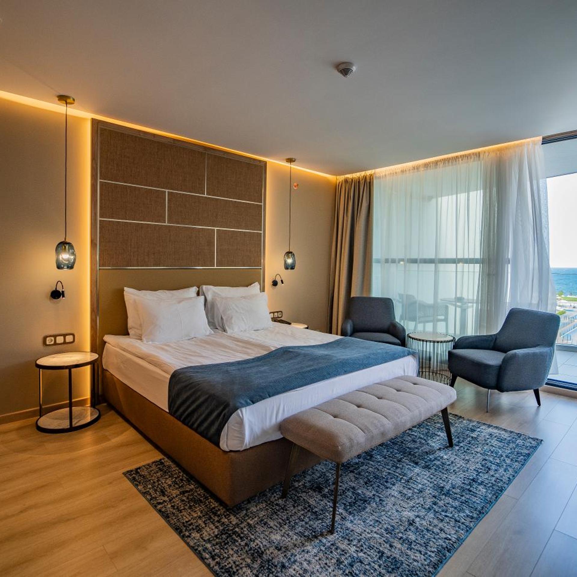 غرفة عائلية بسرير فردي بإطلالة على البحر، Wave Resort 2/10