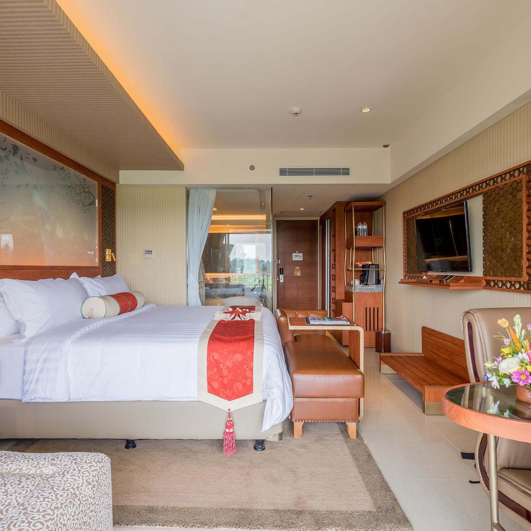 Premium, Deluxe, King Bed, Rice Field View, Bathtub