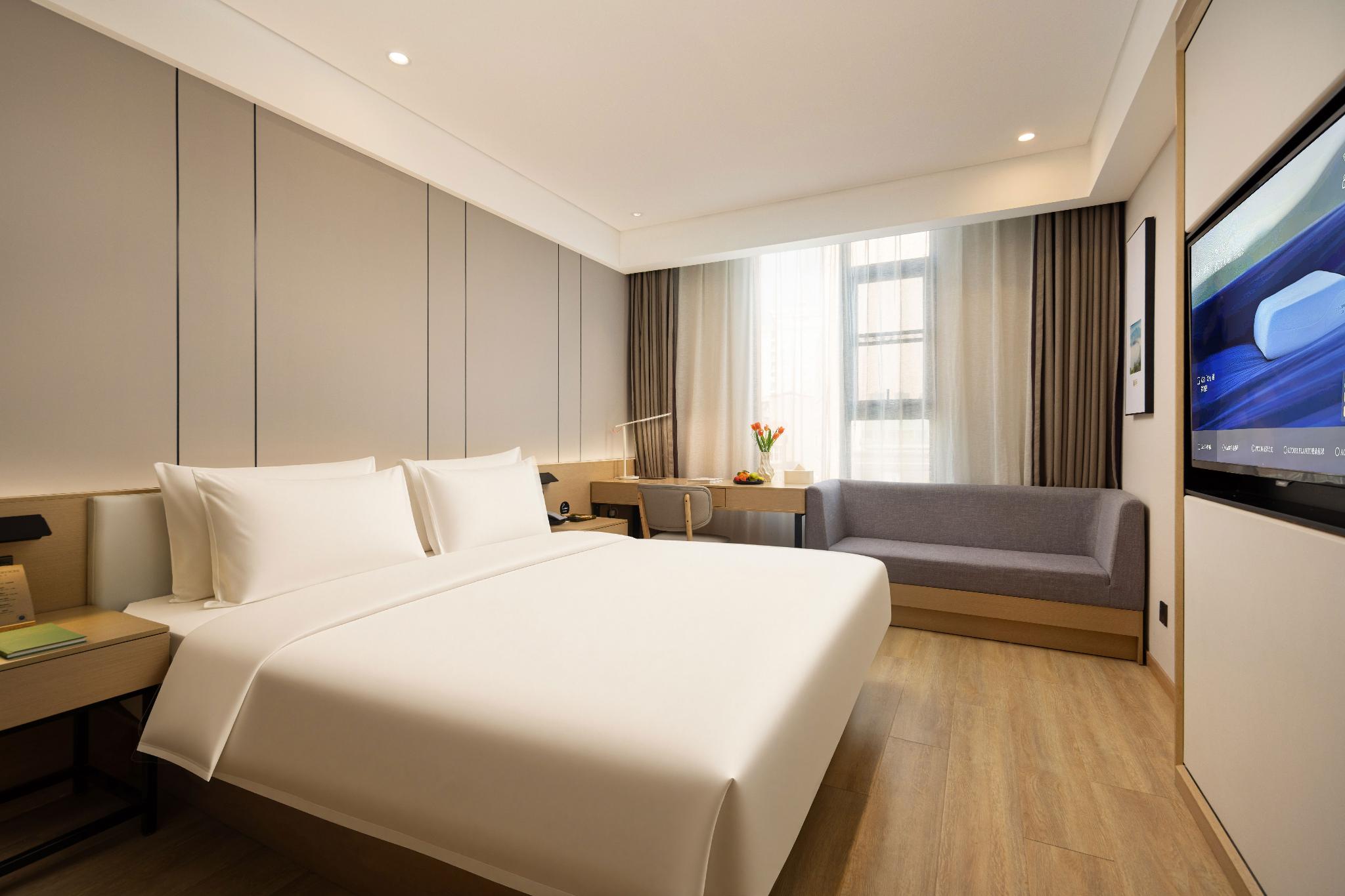 غرفة كومفورت بسرير كينج وسرير كوين، Atour Light Hotel Wuchang Railway Station Wuhan 2/2