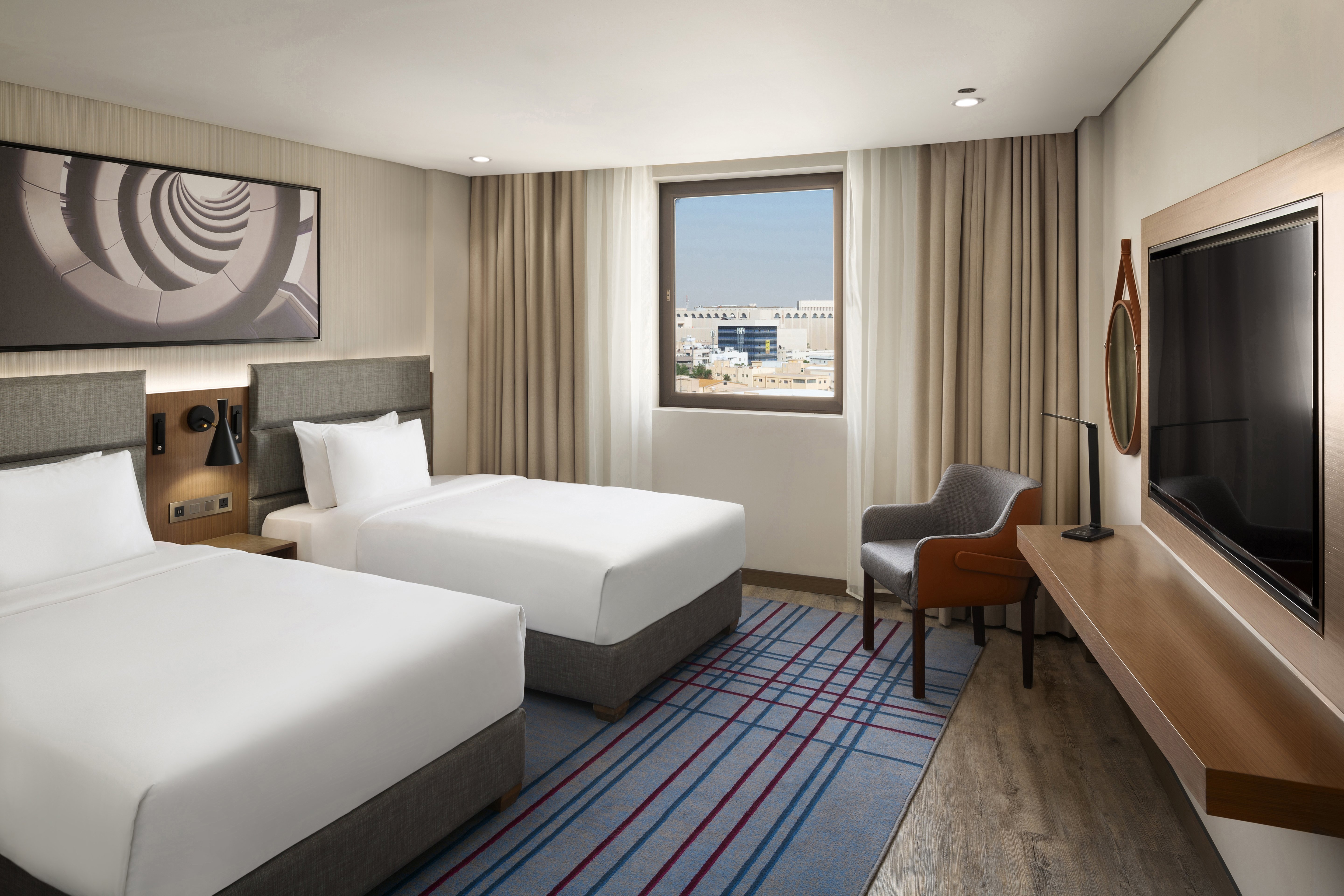 Standard, Twin Beds, City View, Club Floor
