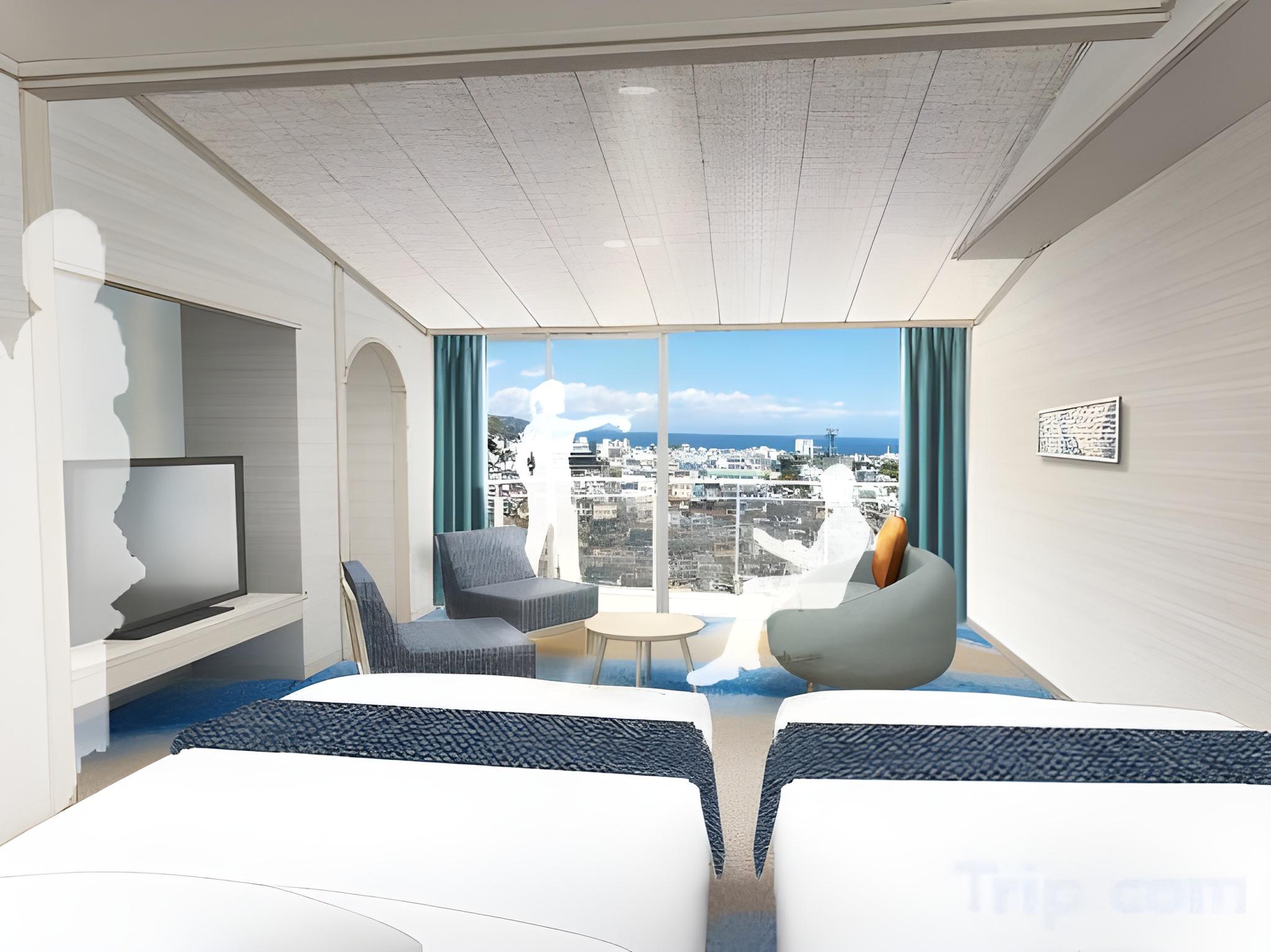 Semi Room, Premium, Triple, 2 Semi Double Beds, Ocean View, Sofa, Bathtub, High Floor