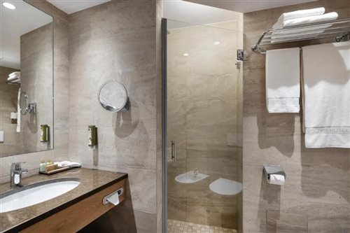 Bathroom at Rogner Hotel, TIRANA