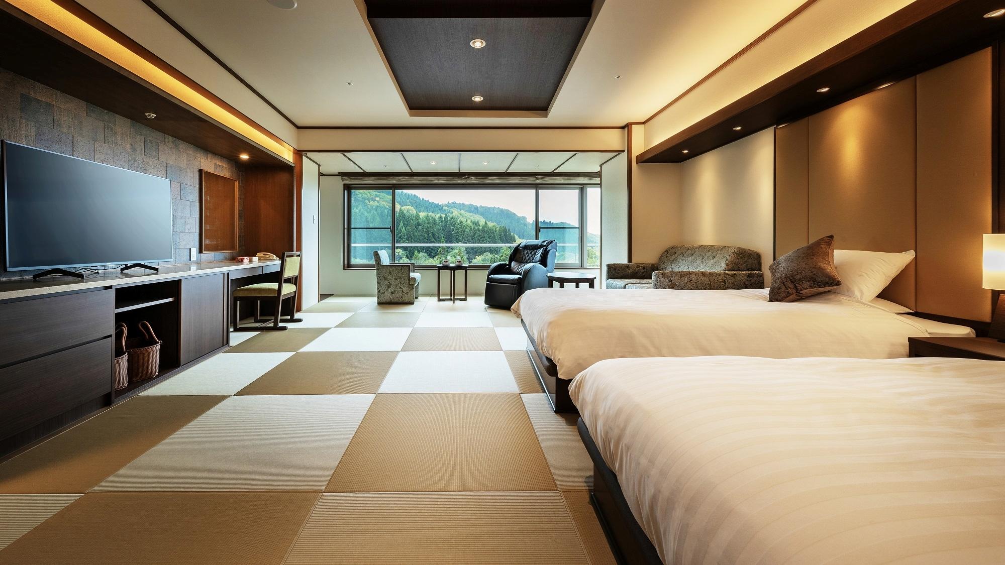 Renovated, Japanese, Deluxe, Twin Beds