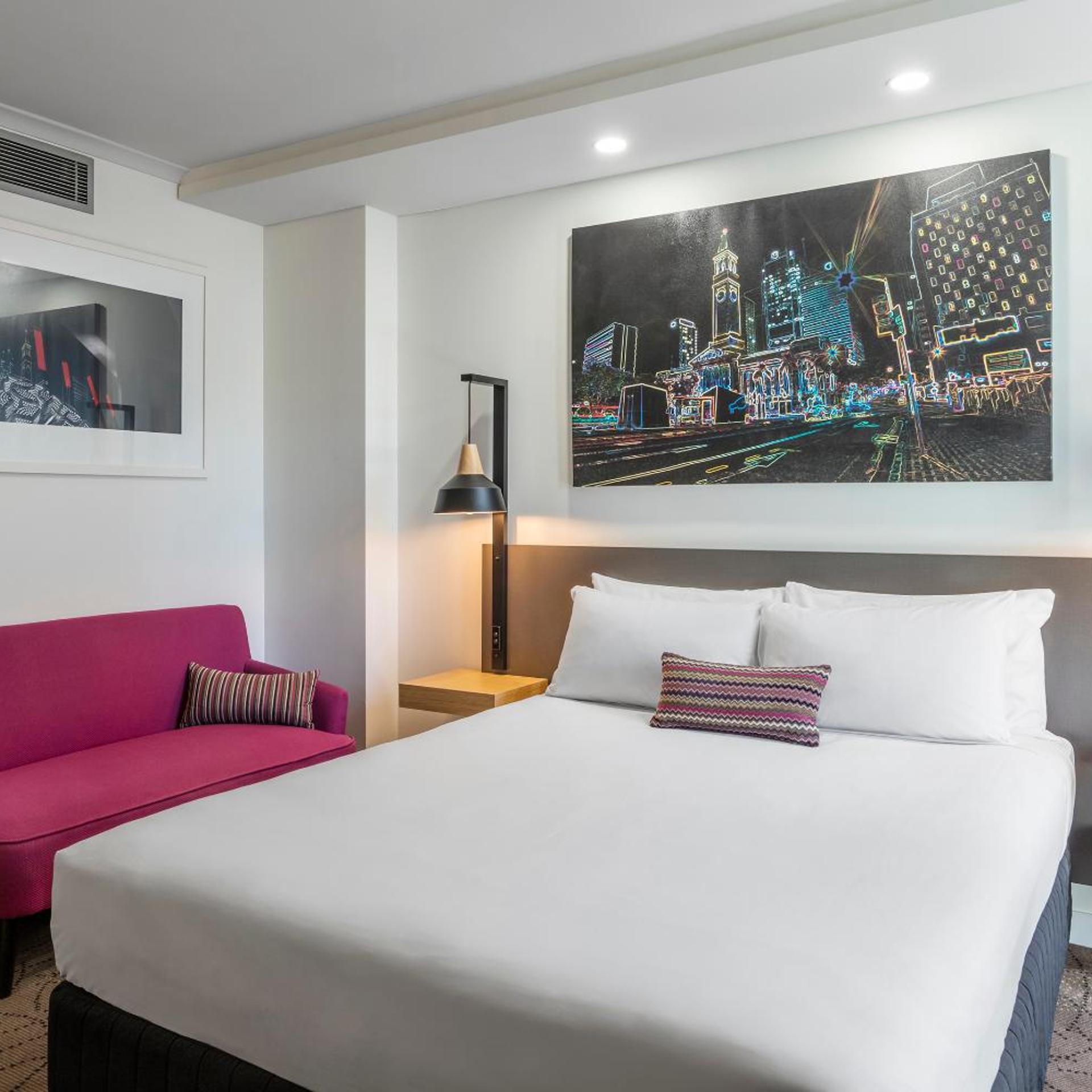 غرفة سوبيريور بسرير كينج وسرير كوين، Mercure Brisbane King George Square 4/10