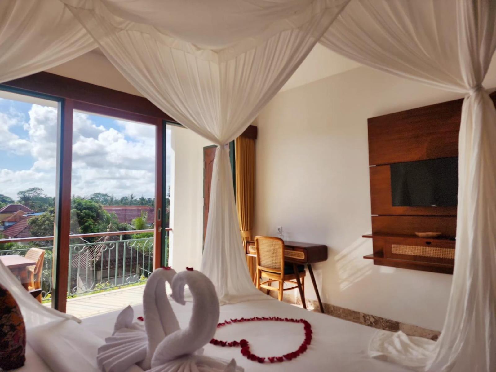 غرفة ديلوكس بسرير مزدوج أو سريرين منفصلين بإطلالة على المسبح، Sabana Ubud 6/10