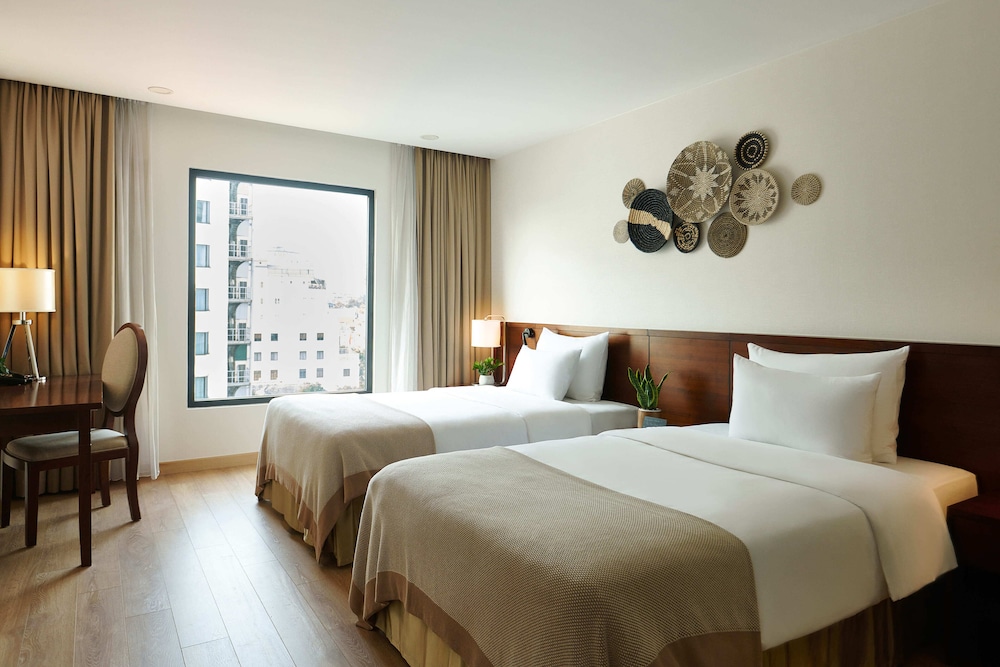 غرفة بسريرين منفصلين بإطلالة على المدينة، The Ann Hanoi Hotel 3/10