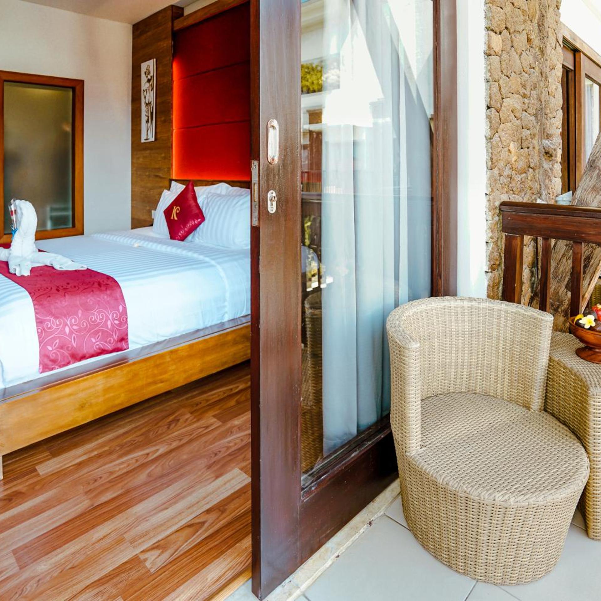 غرفة بسرير مزدوج أو سريرين منفصلين، The Kirana Canggu Hotel 5/8