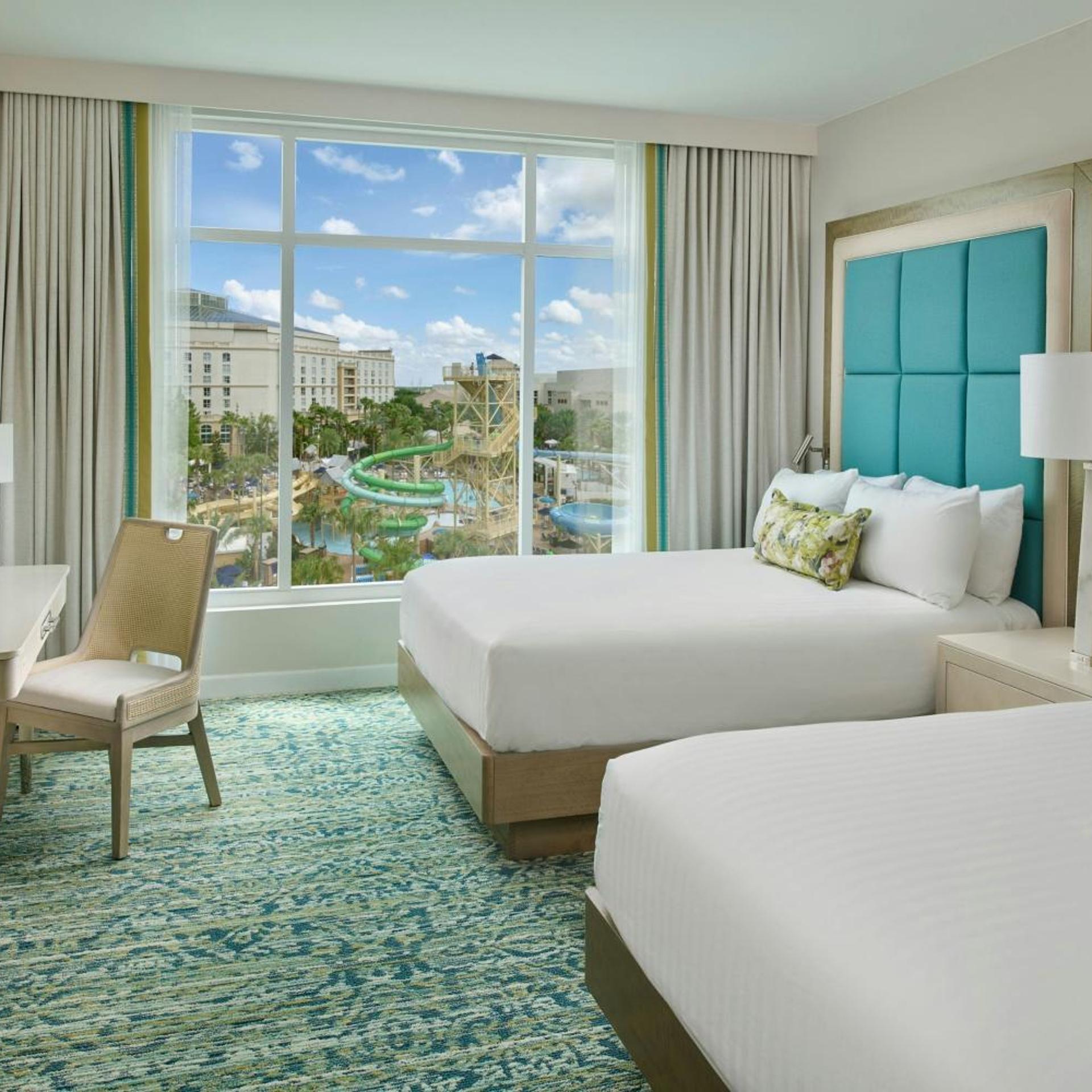 Guest Room, 2 Queen Beds, Water Park View, Gulf Coast Tower, Accessible، Gaylord Palms Resort & Convention Center 5/10