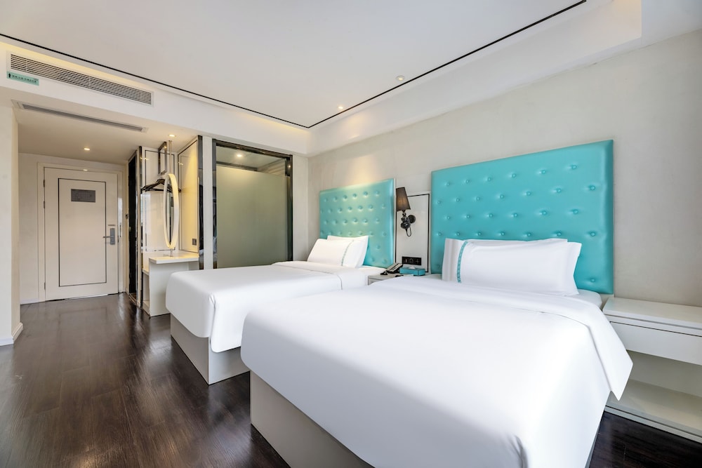 غرفة فاخرة بسريرين مزدوجين بإطلالة على المدينة، Xana Lite Hotel (Guangzhou Dongxiaonan Metro Station Shixi) 9/10