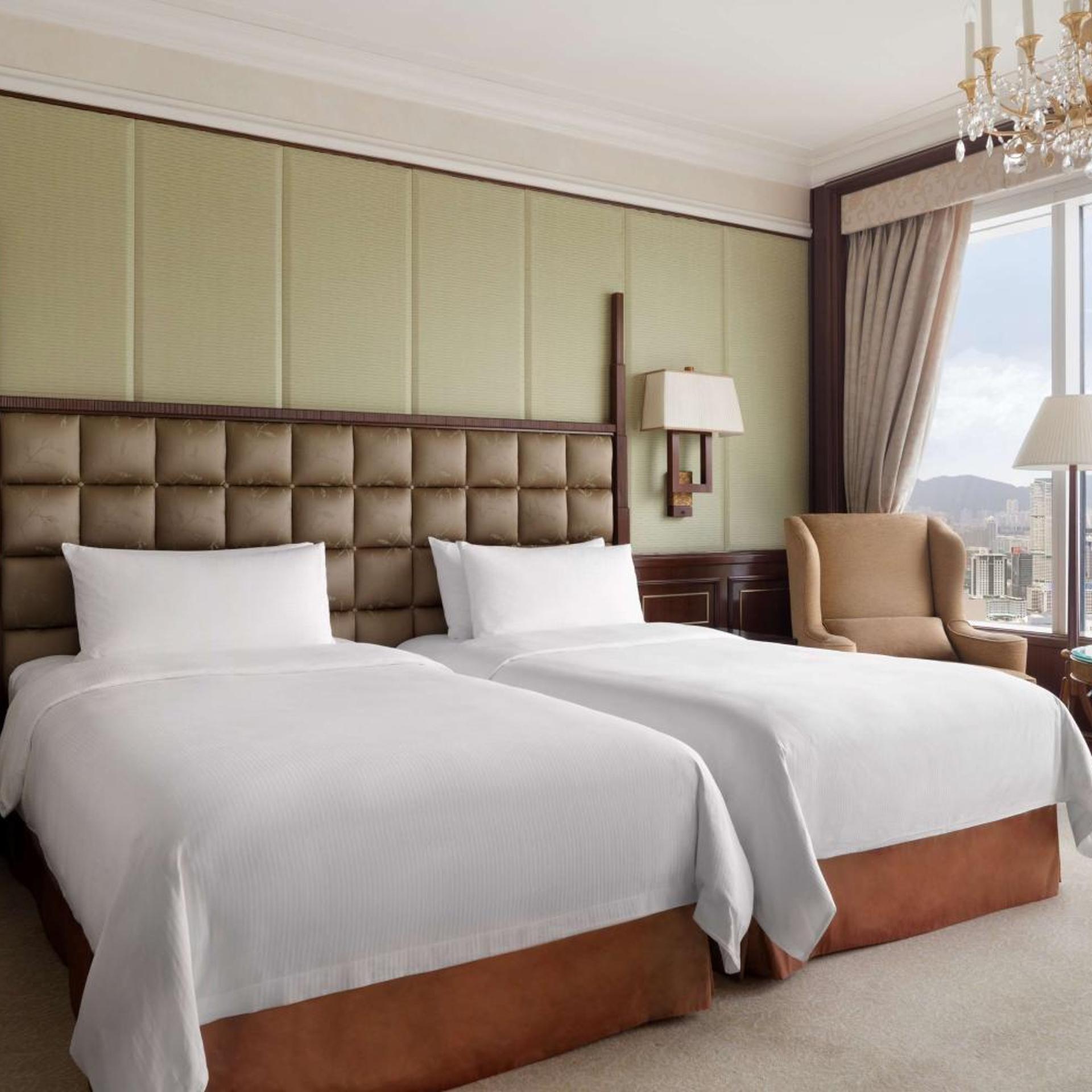 Island, Shangri La, Deluxe, Twin Beds, Harbour View