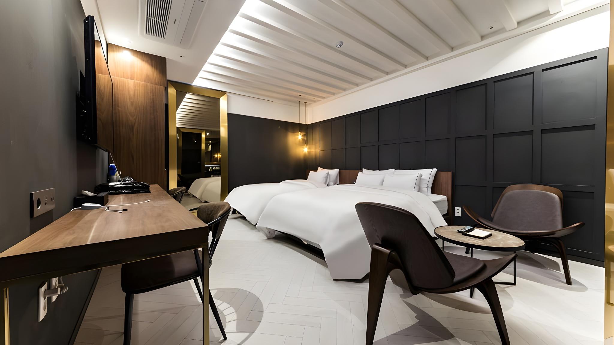 غرفة ديلوكس بسريرين، Yongin Astro Hotel 2/2