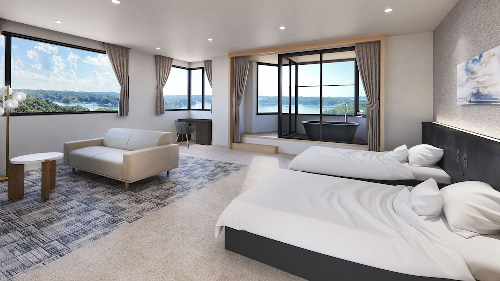 Western, Junior Suite, Twin Beds, Outdoor Bath، Ooedo Onsen Monogatari Shima Saichoraku 2/5