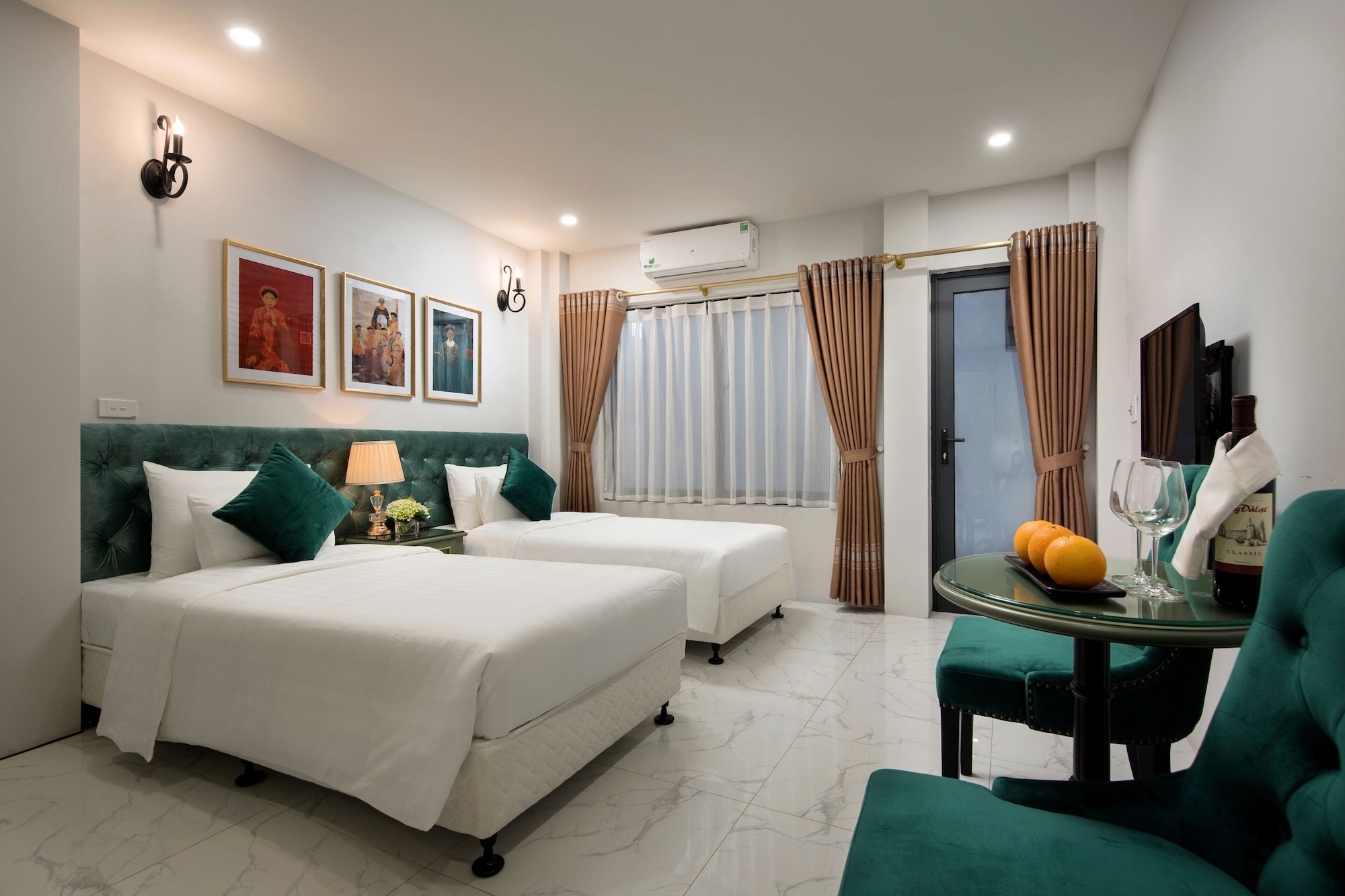 غرفة ديلوكس بسرير كينج بإطلالة على الفناء، Hanoi Gatsby Hotel 2/5
