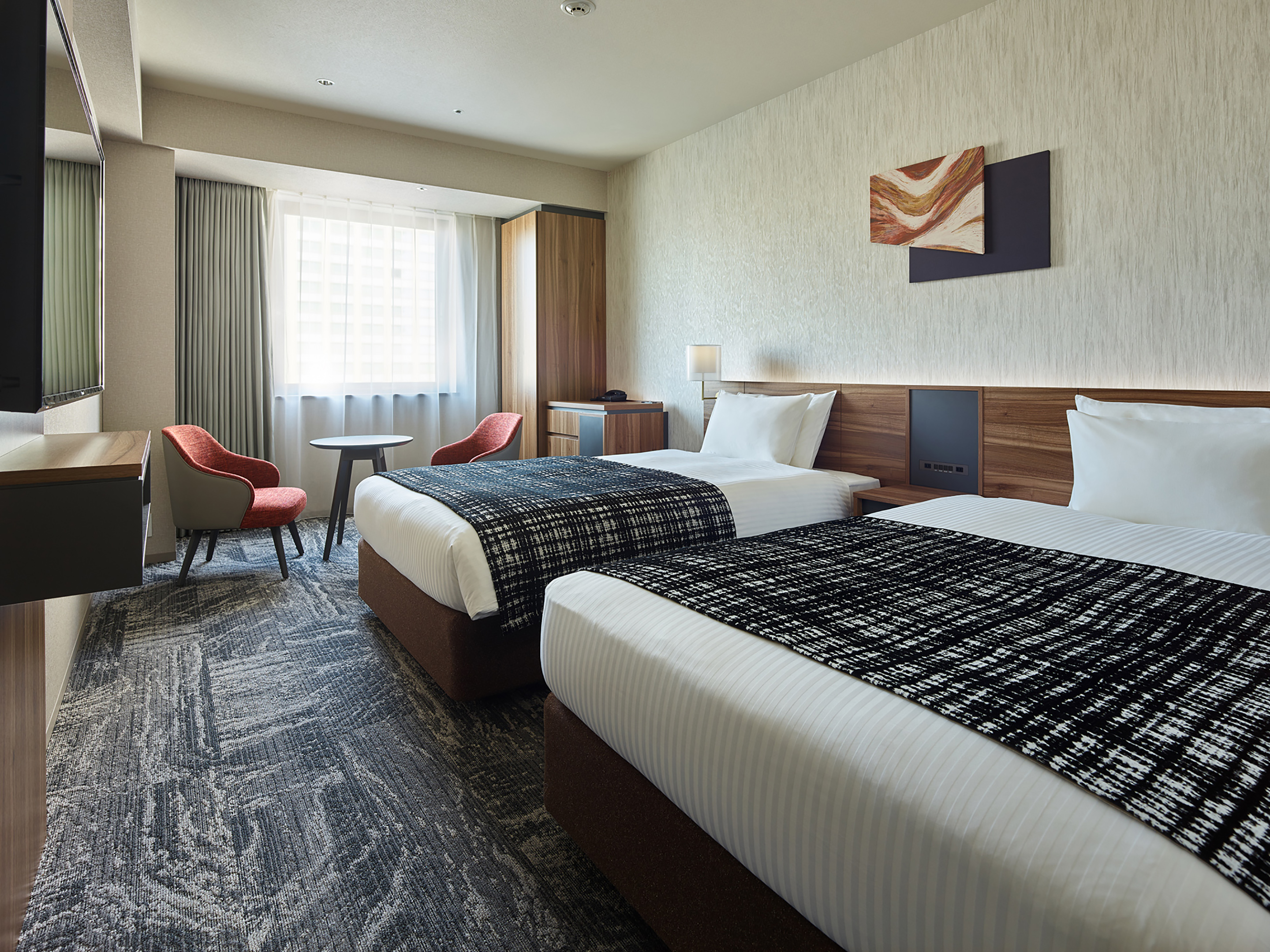 Moderate, Twin Beds