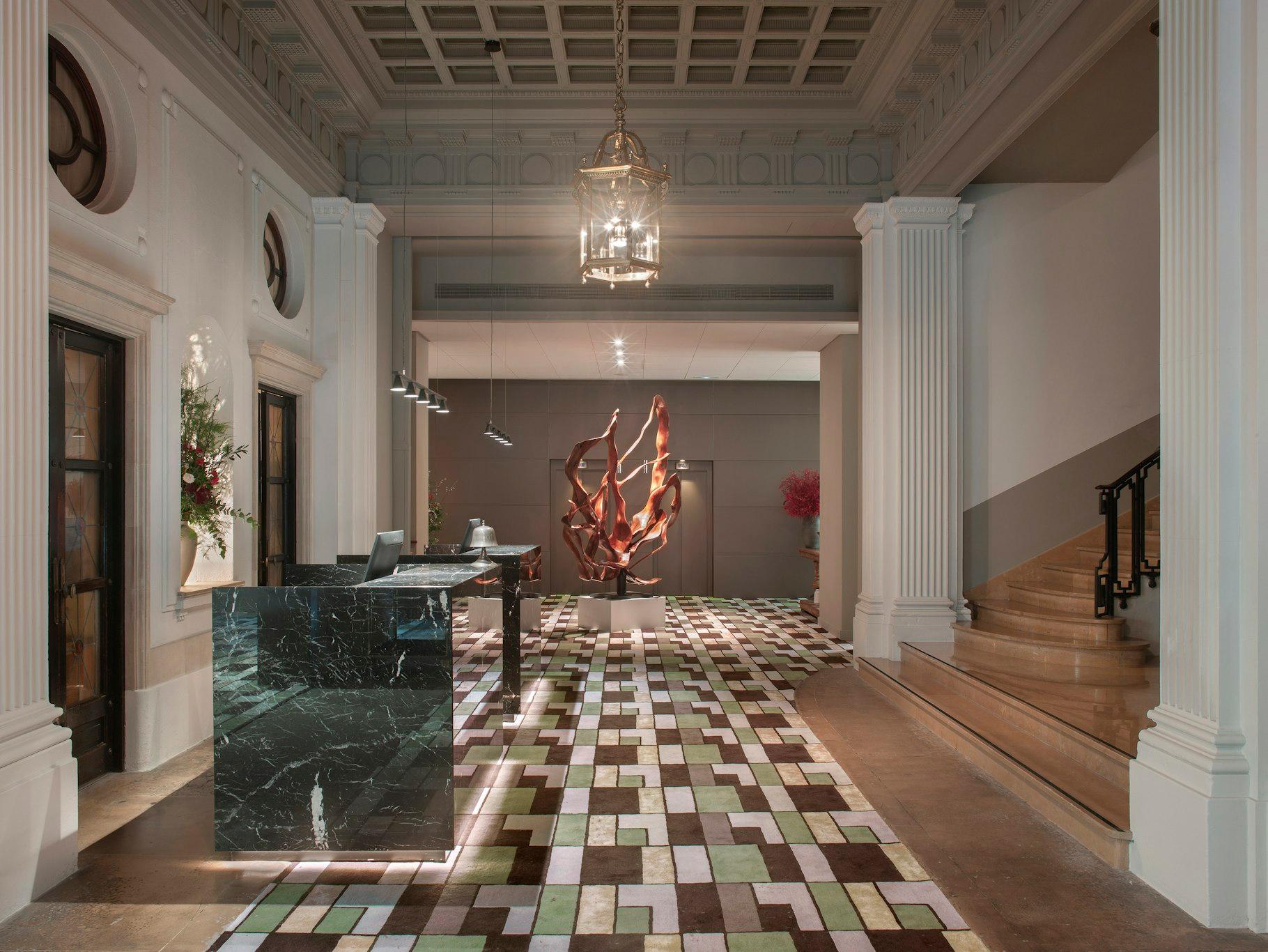 Lobby at GRAND HOTEL CENTRAL, BARCELONA