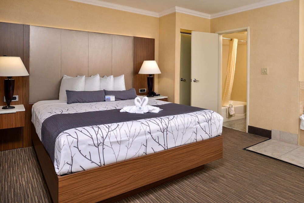 غرفة ديلوكس بسرير كينج بحوض جاكوزي، Best Western Hollywood Plaza Inn - Hollywood Walk of Fame Hotel-LA 2/5