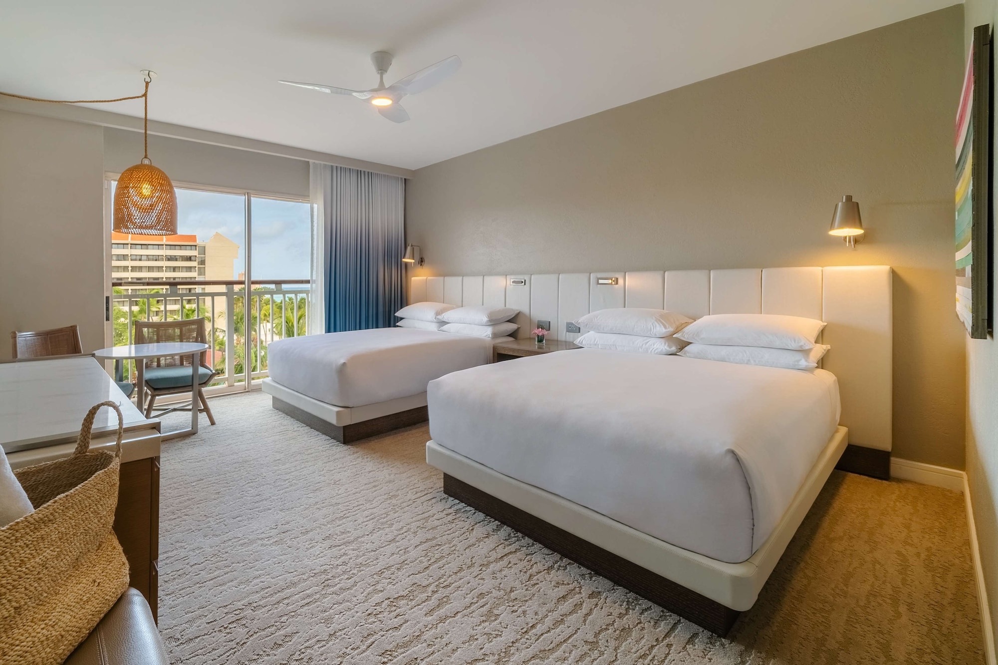 room, 2 queen beds, resort view