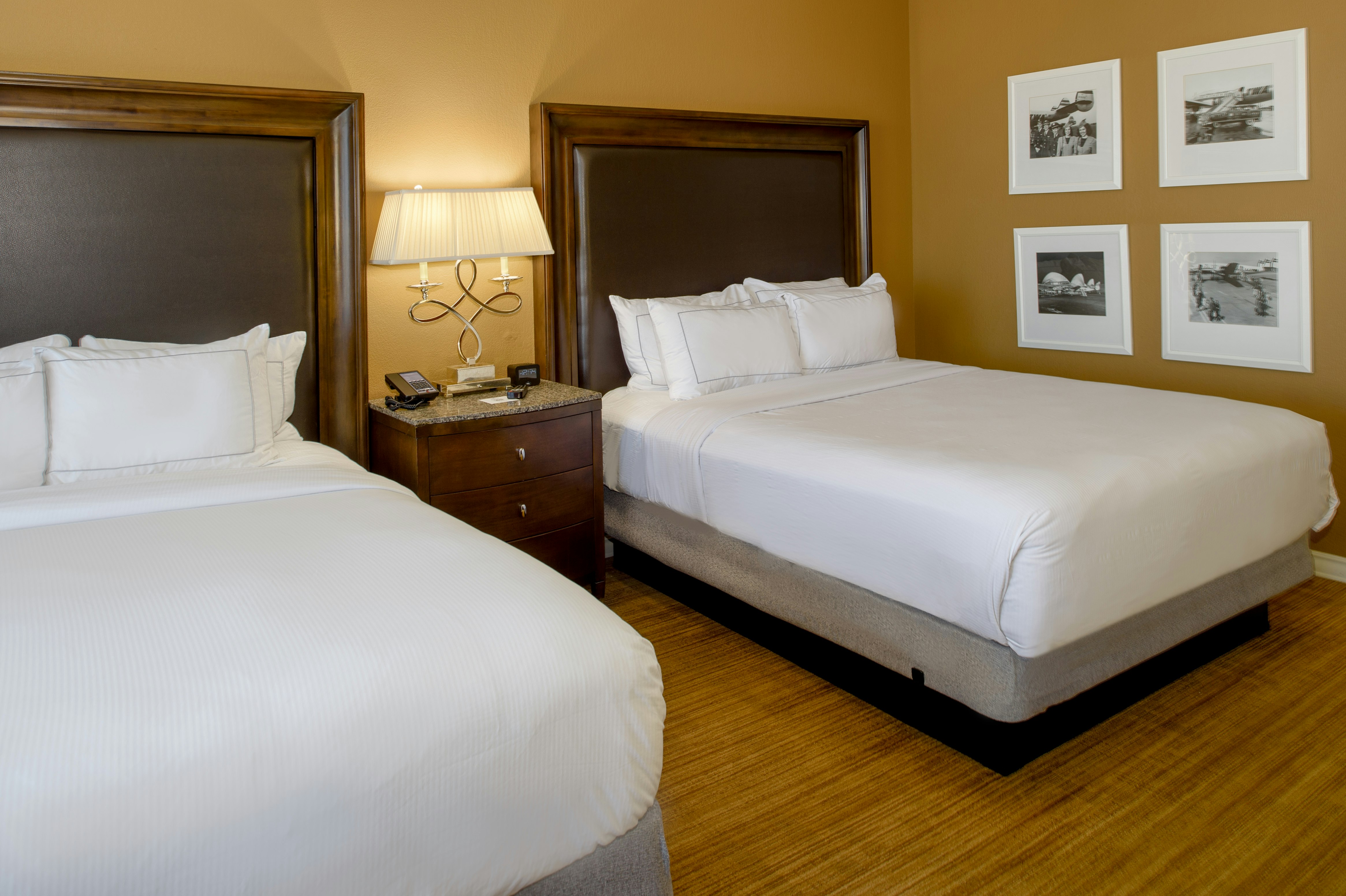 room, 2 queen beds, airport view