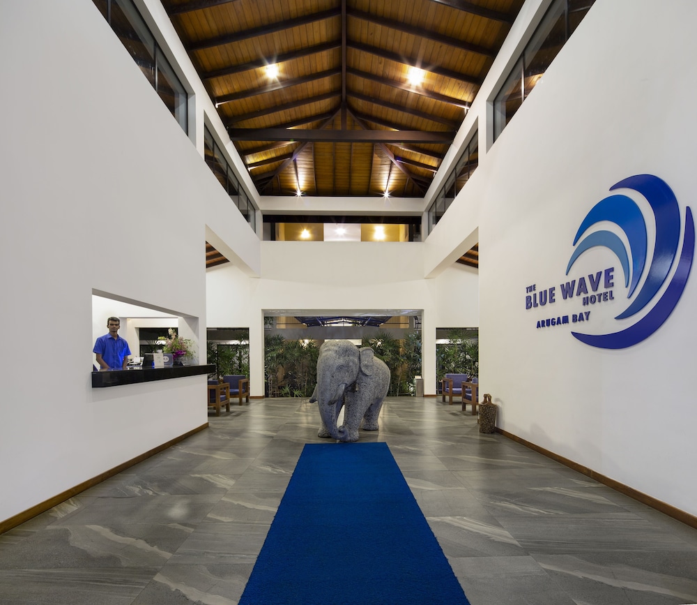 Lobby at The Blue Wave Hotel, ARUGAM BAY