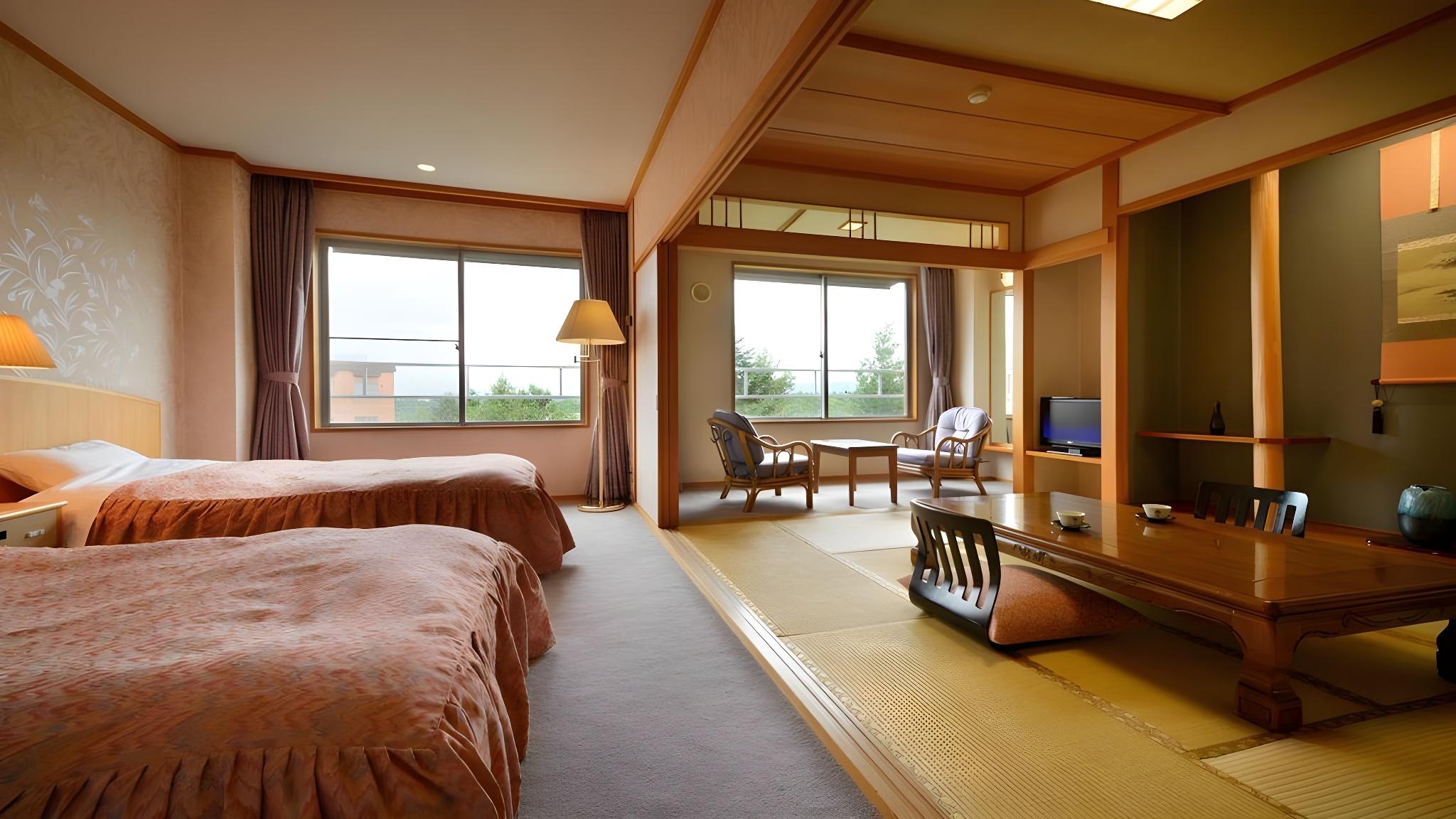 Japanese Western, Special, Twin Beds, Tatami, Top Floor