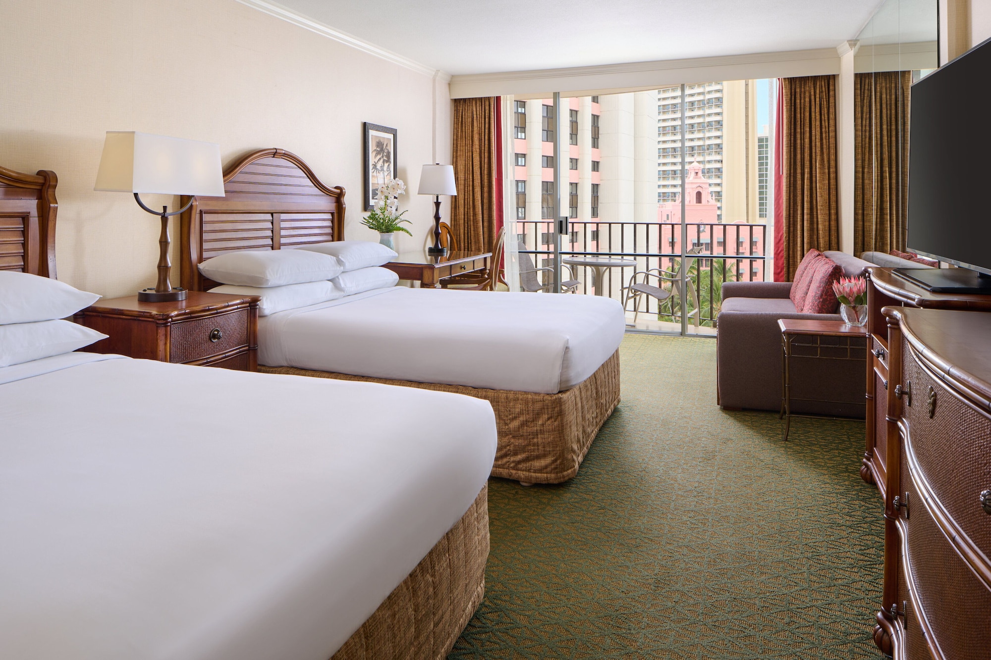 ROOM, 2 DOUBLE BEDS, PARTIAL OCEAN VIEW, ACCESSIBLE