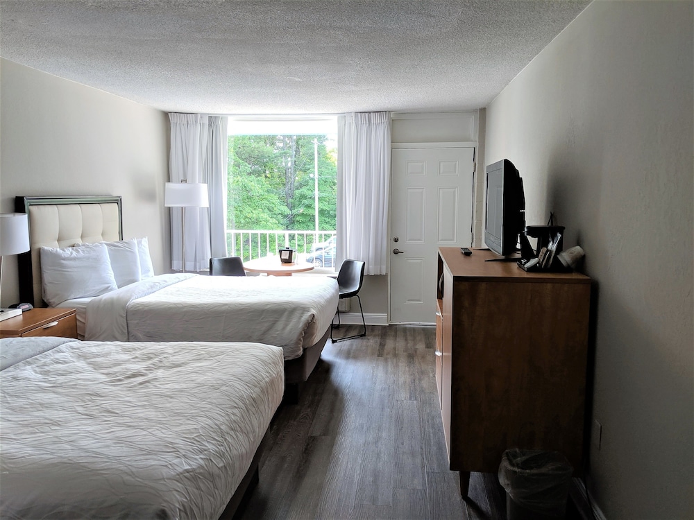 room, 2 queen beds, courtyard area