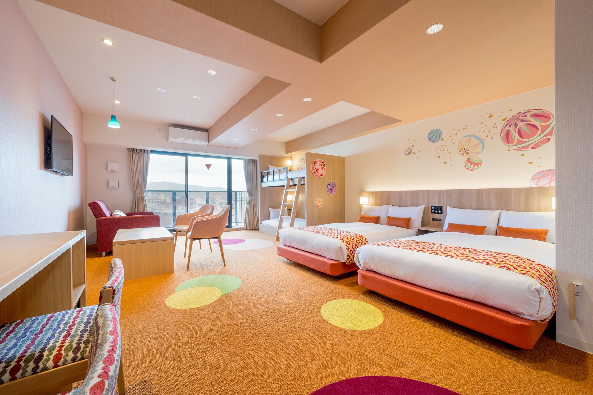 Semi Room, Twin Beds, Bunk Bed, Sofa