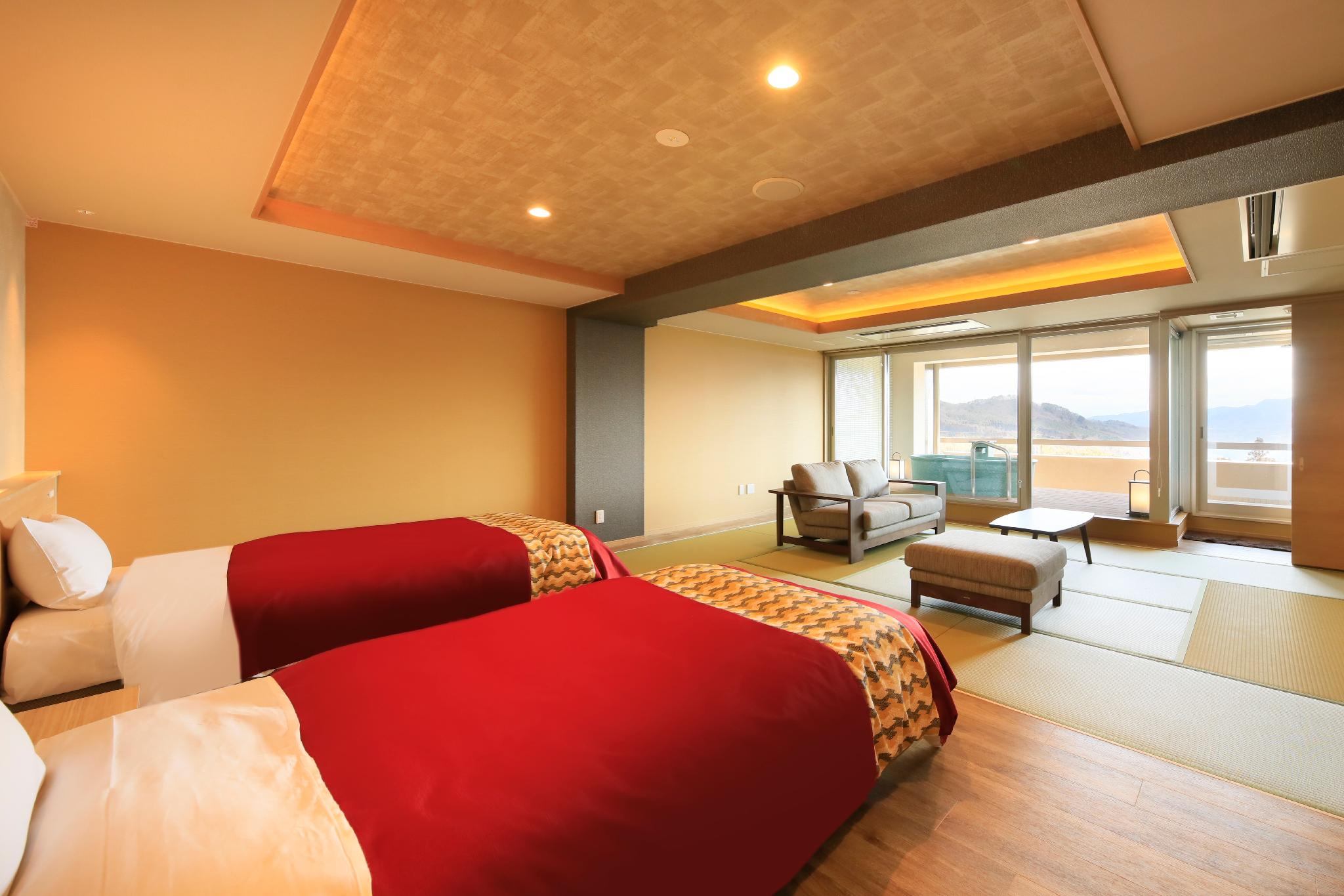Japanese Western, Sky, Mountain View, Outdoor Spring Bath