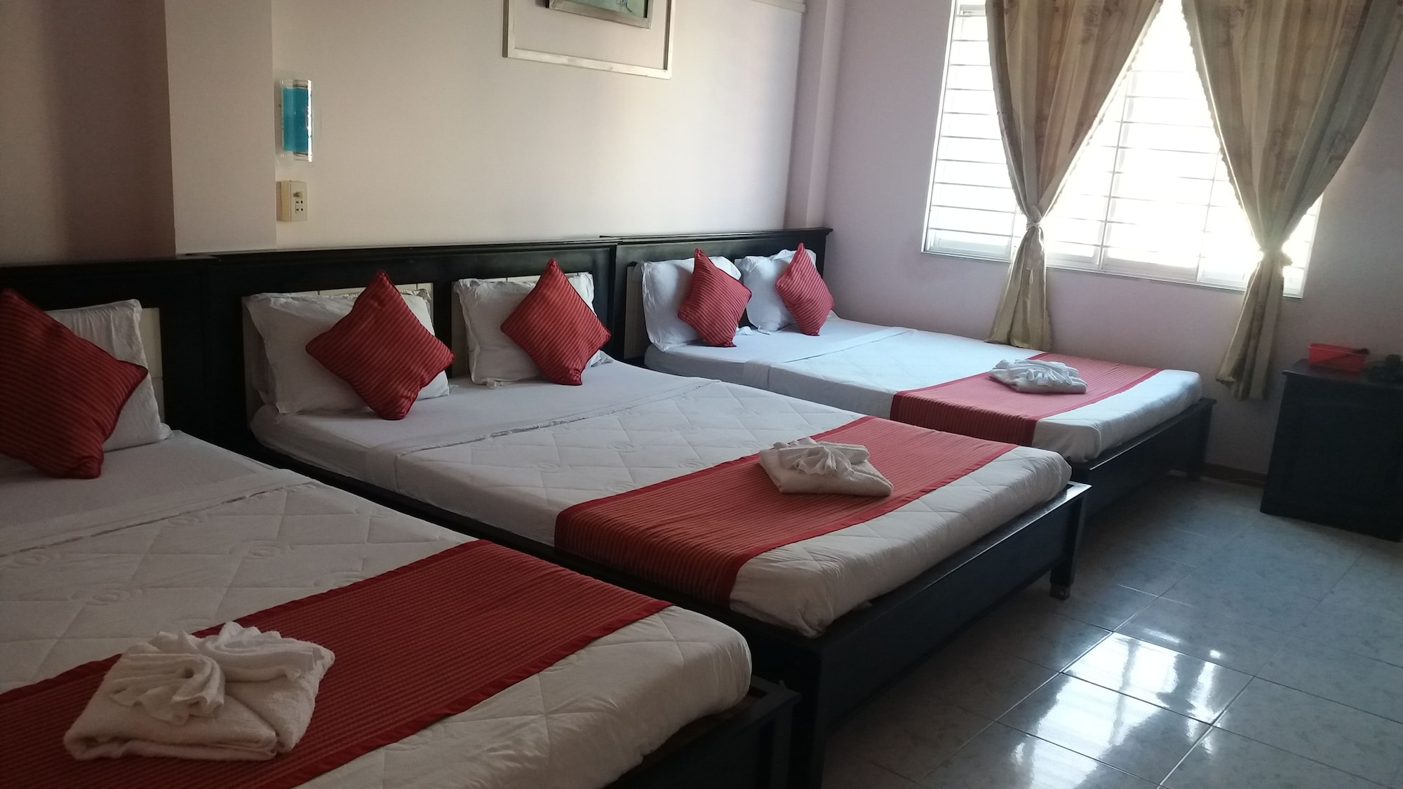 Family, 1 Single and 2 Double Beds