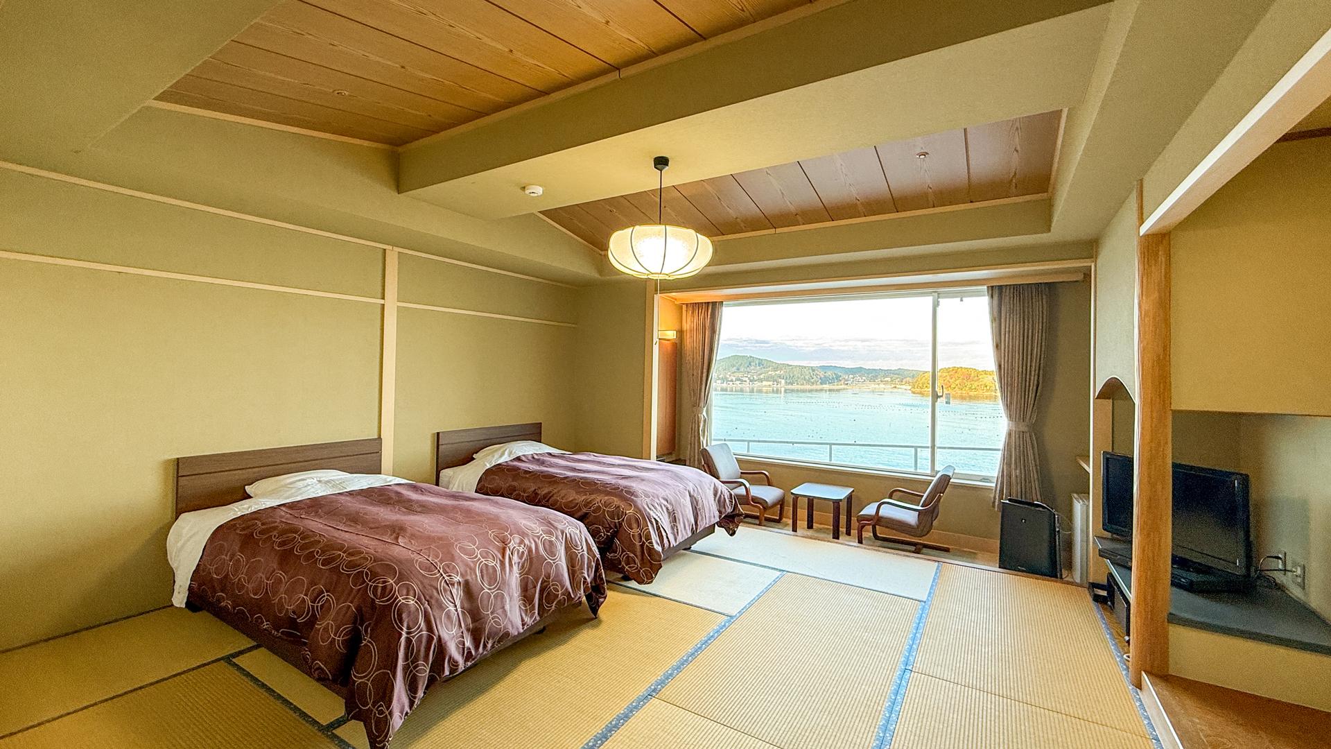 Japanese, Standard, Twin Beds, Side Ocean View, Tatami, East Wing