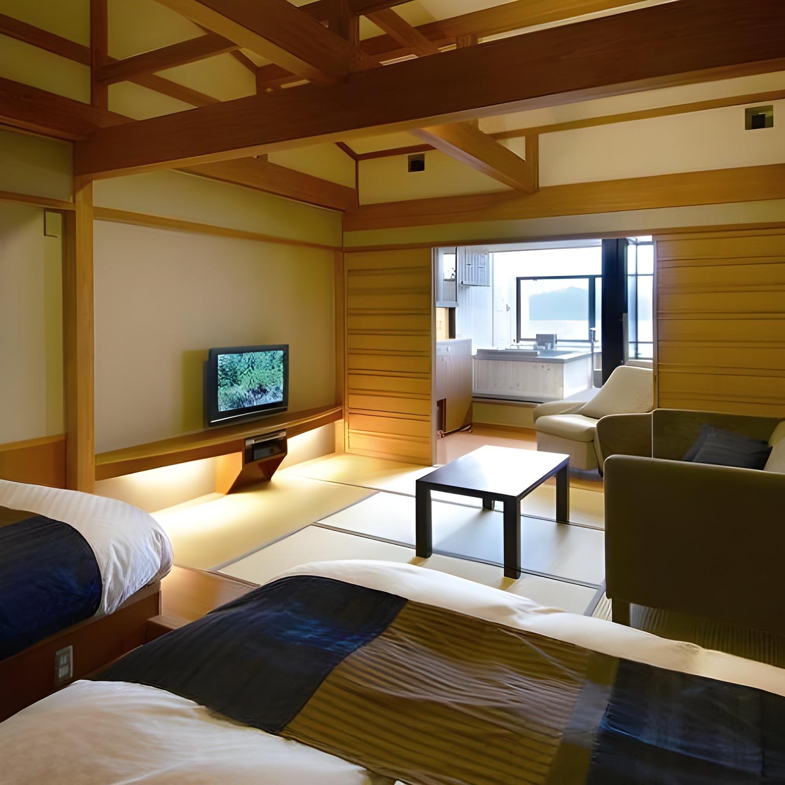 Japanese Western, Guest Room, Night View, Smoking Type Not Guaranteed